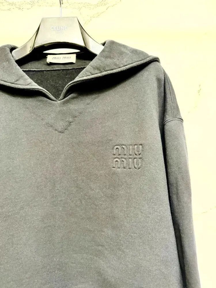 Miu Miu Miu Miu 24SS Logo Pattern Hoodie-2507 Size US M / EU 48-50 / 2 - 2 Thumbnail
