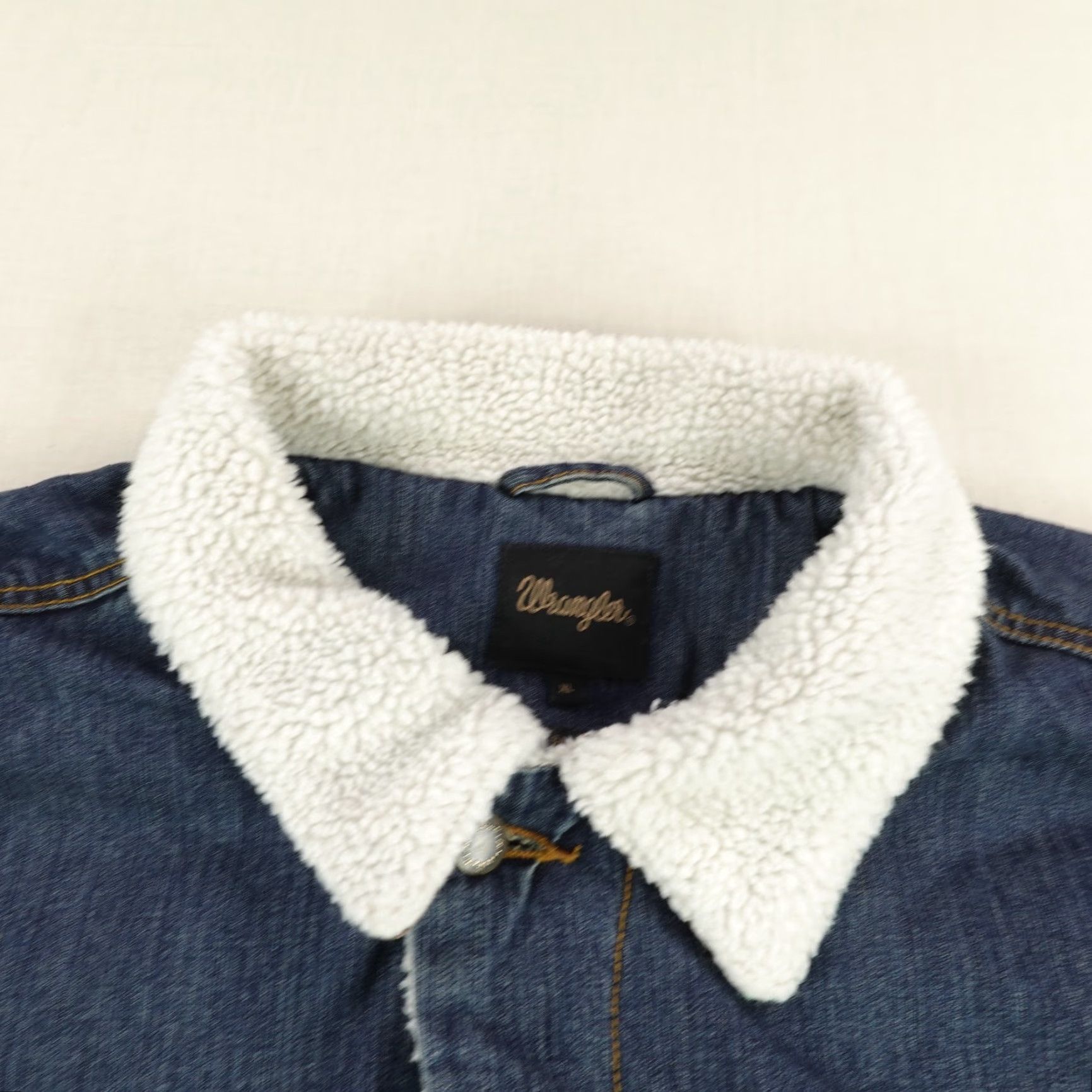 Wrangler VINTAGE Wrangler Jacket Mens XL Blue Denim Jean Sherpa Lined Western Chore Work Coat Size US 36 / EU 52 - 2 Thumbnail