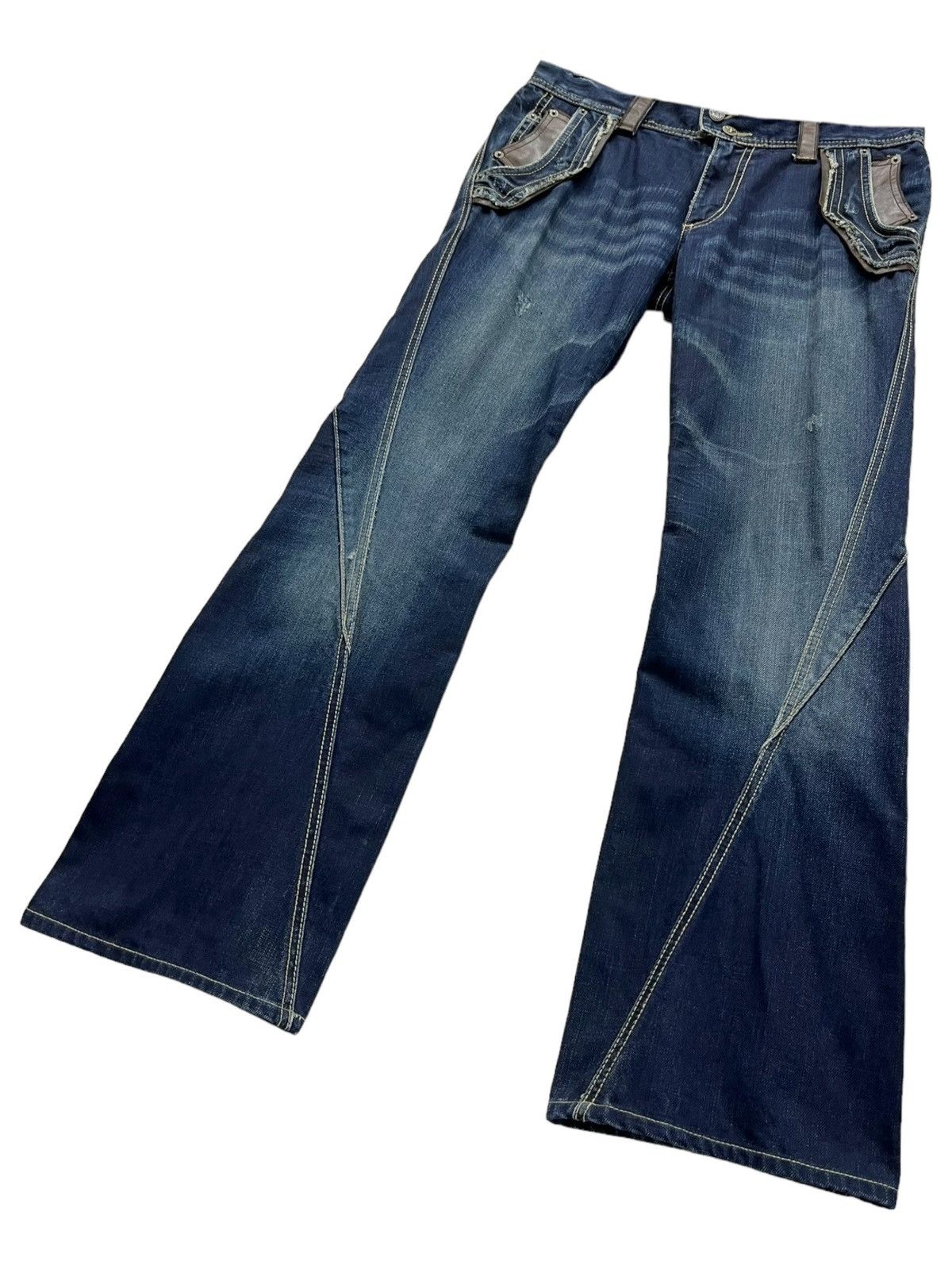 Michel Klein FYE🔥Vintage MICHEL KLEIN HOMME Designer Twisted Leg FLARE Size 30" / US 8 / IT 44 - 6 Thumbnail