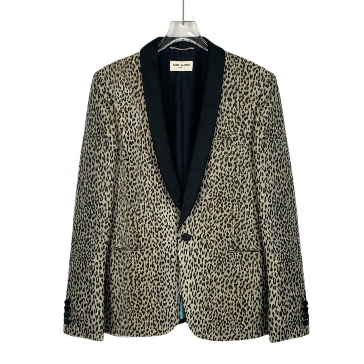 Saint Laurent Paris Saint Laurent Leopard Print V-Neck Blazer Size US M / EU 48-50 / 2 - 1 Thumbnail
