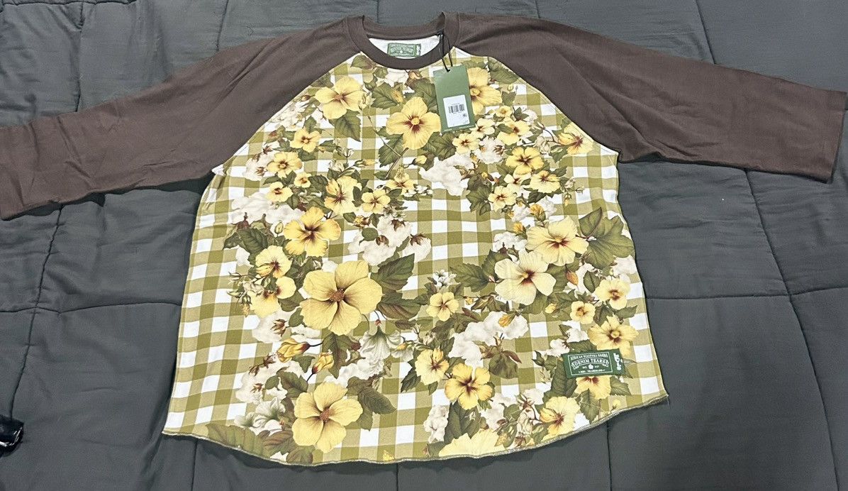 DENIM TEARS × Levi's Denim Tears x Levi's -Cotton Gingham Baseball Tee size Large Size US L / EU 52-54 / 3 - 1 Thumbnail