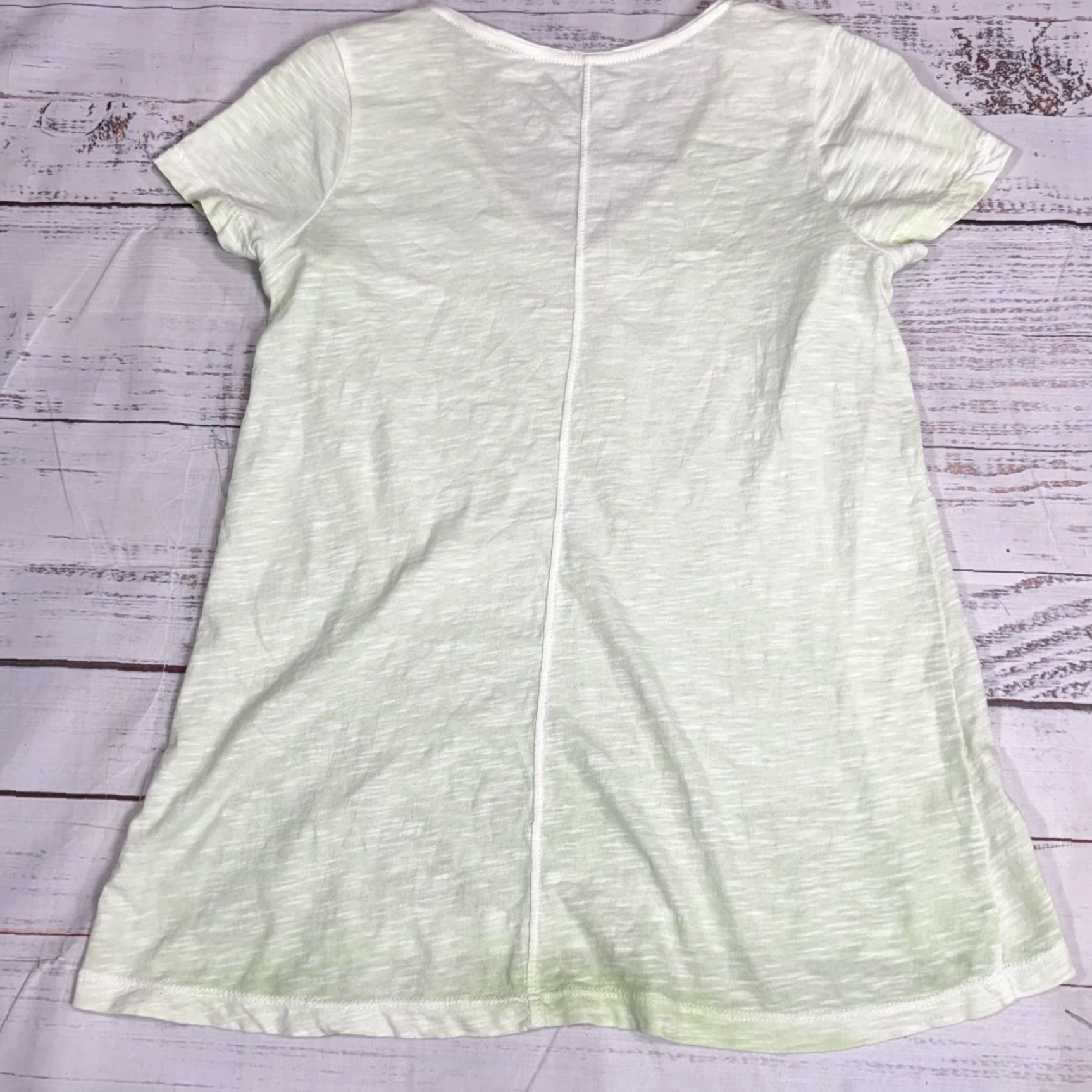 J. Jill J.Jill Sun Bleached Slub Tee Green Short Sleeve Stretch 100% Cotton Women's XS T-Shirt Shirt Womens XS Green Stretchy Size 26" / US 2 / IT 38 - 5 Thumbnail