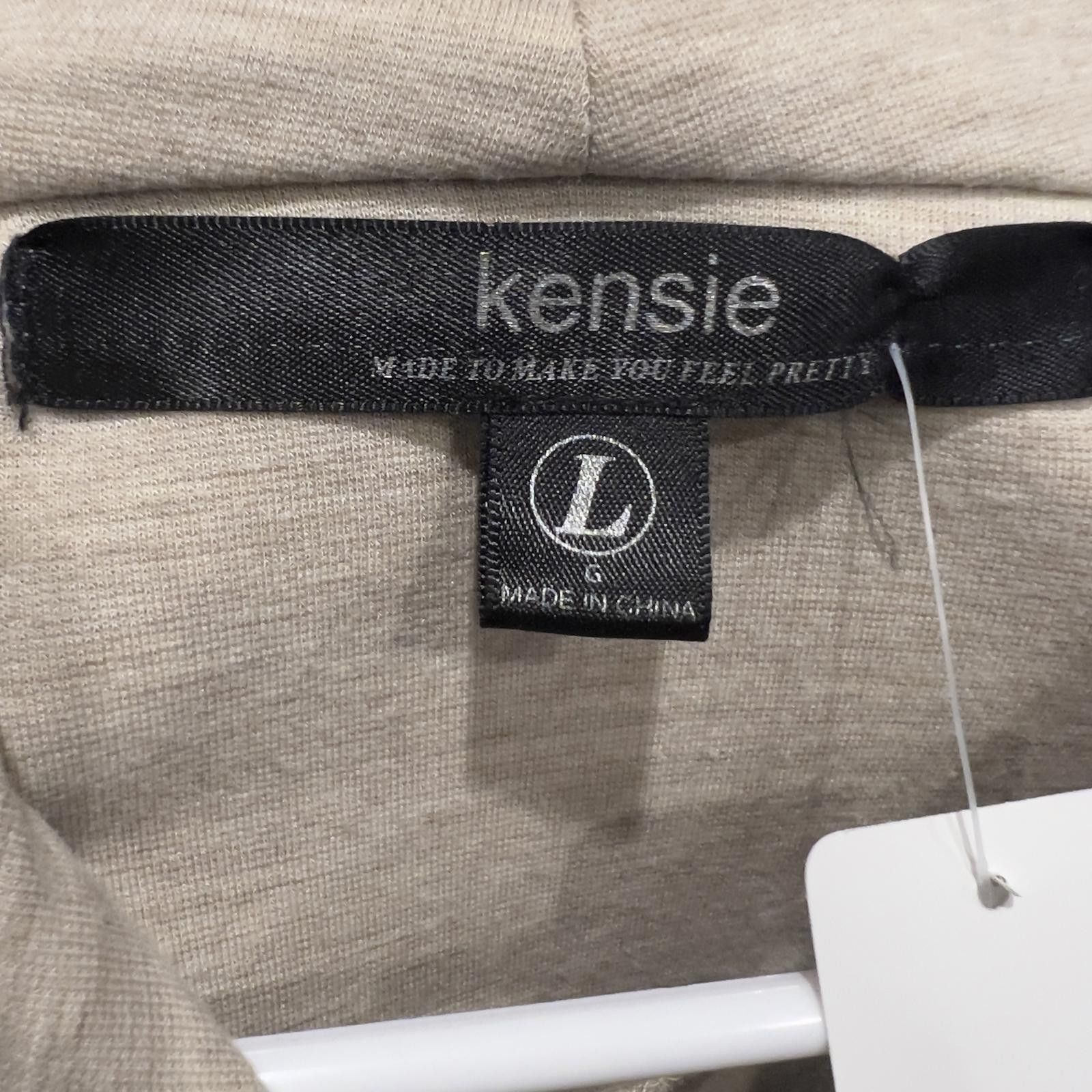 Other Kensie Beige Long Sleeve Open Front Cardigan, Size L Size L / US 10 / IT 46 - 3 Thumbnail