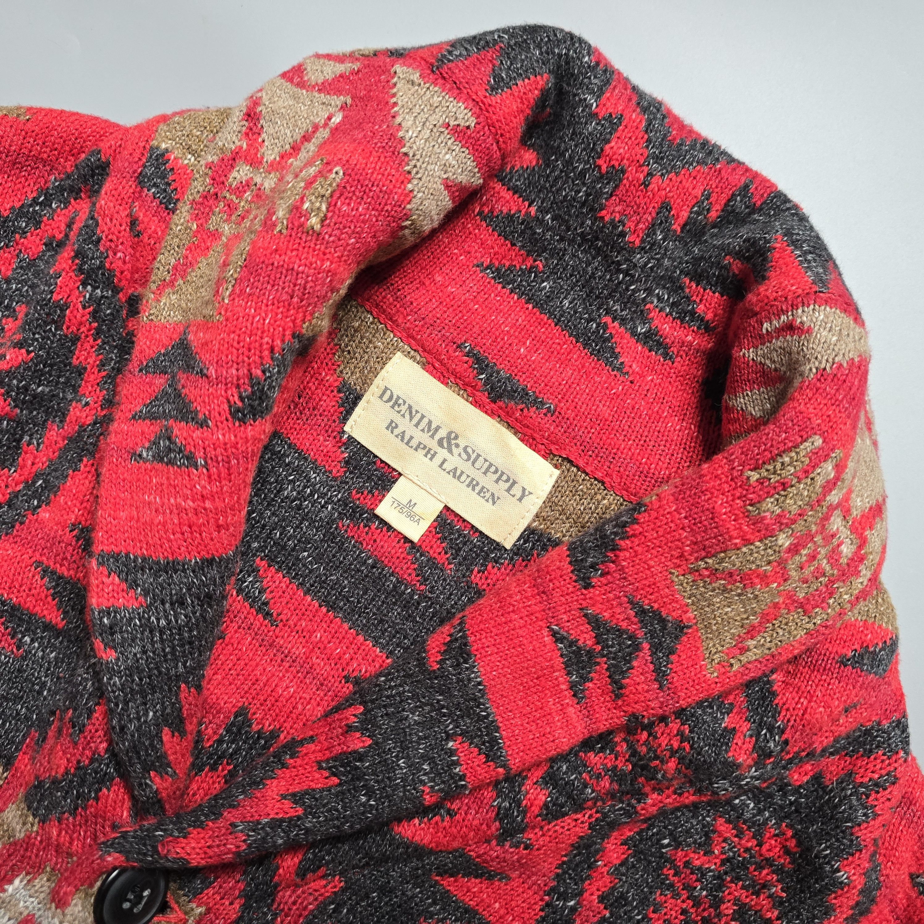 Denim & Supply Ralph Lauren Denim and Supply - Aztec Navajo Shawl Collar Cardigan Size US M / EU 48-50 / 2 - 4 Thumbnail
