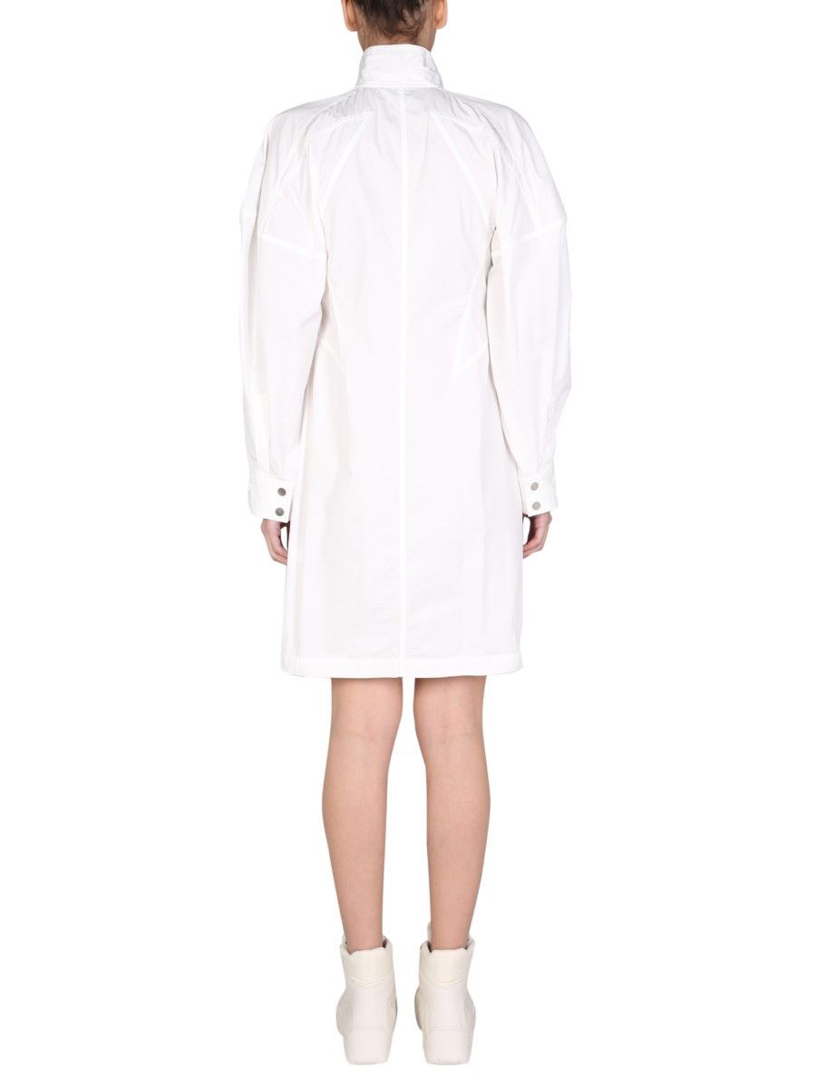 Bottega Veneta o1y0725 Turtleneck Mini Dress in White Size M / US 6-8 / IT 42-44 - 4 Thumbnail