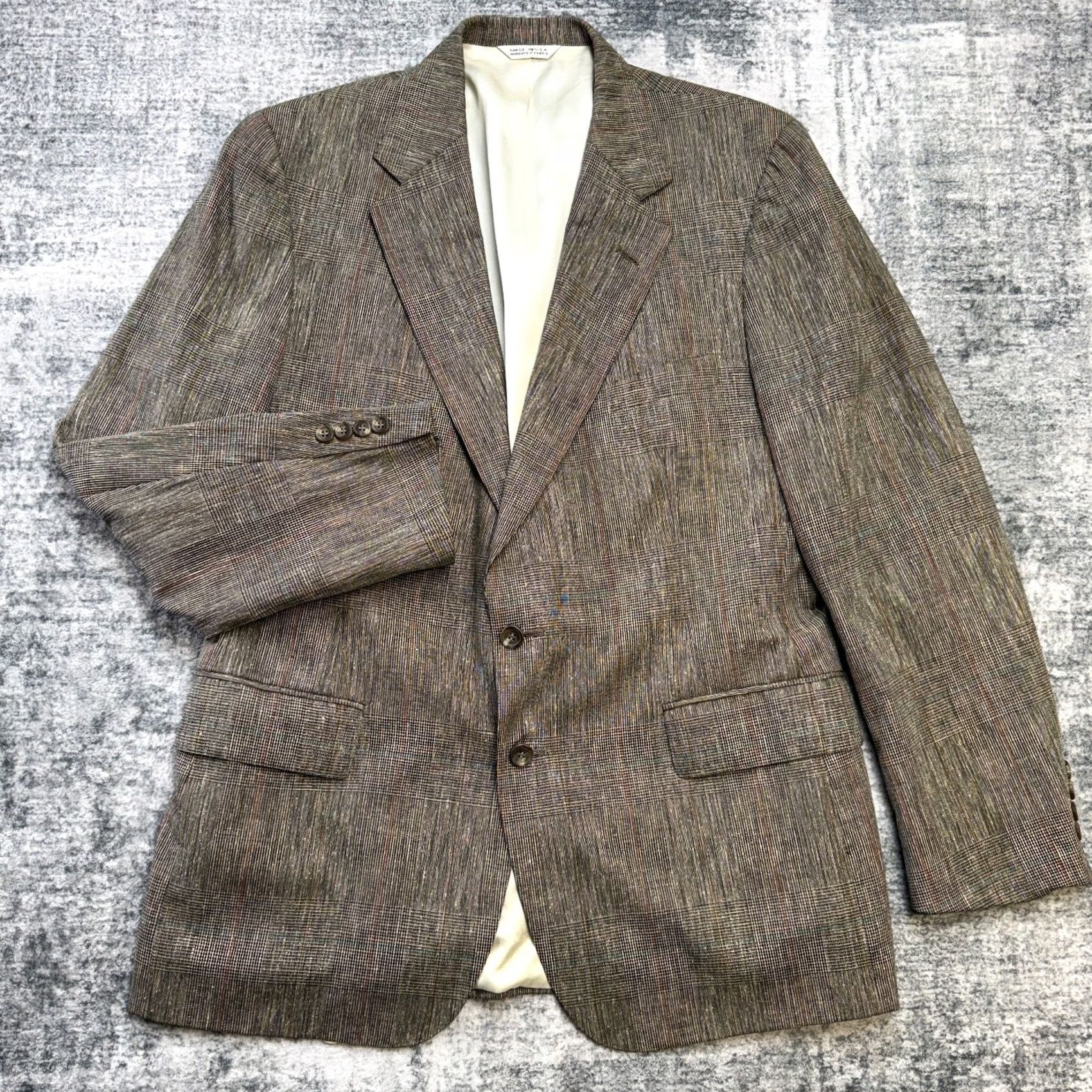 Ralph Lauren Vintage Ralph Lauren Polo University Club Blazer Jacket Mens 42 Glen Check Silk USA Size US XL / EU 56 / 4 - 2 Thumbnail