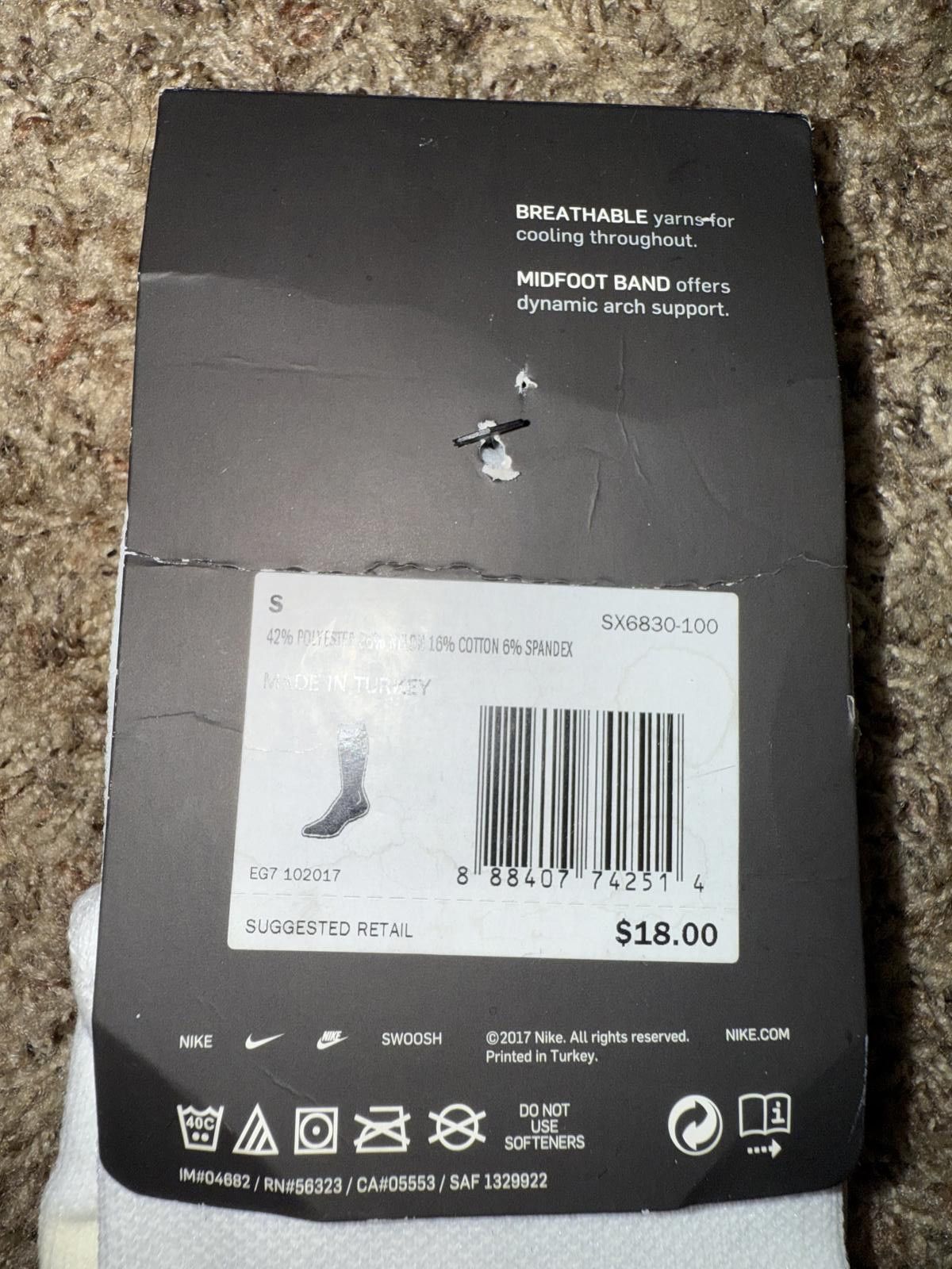 Nike Nike Men’s MatchFit Knee-High Soccer Socks Size ONE SIZE - 2 Thumbnail