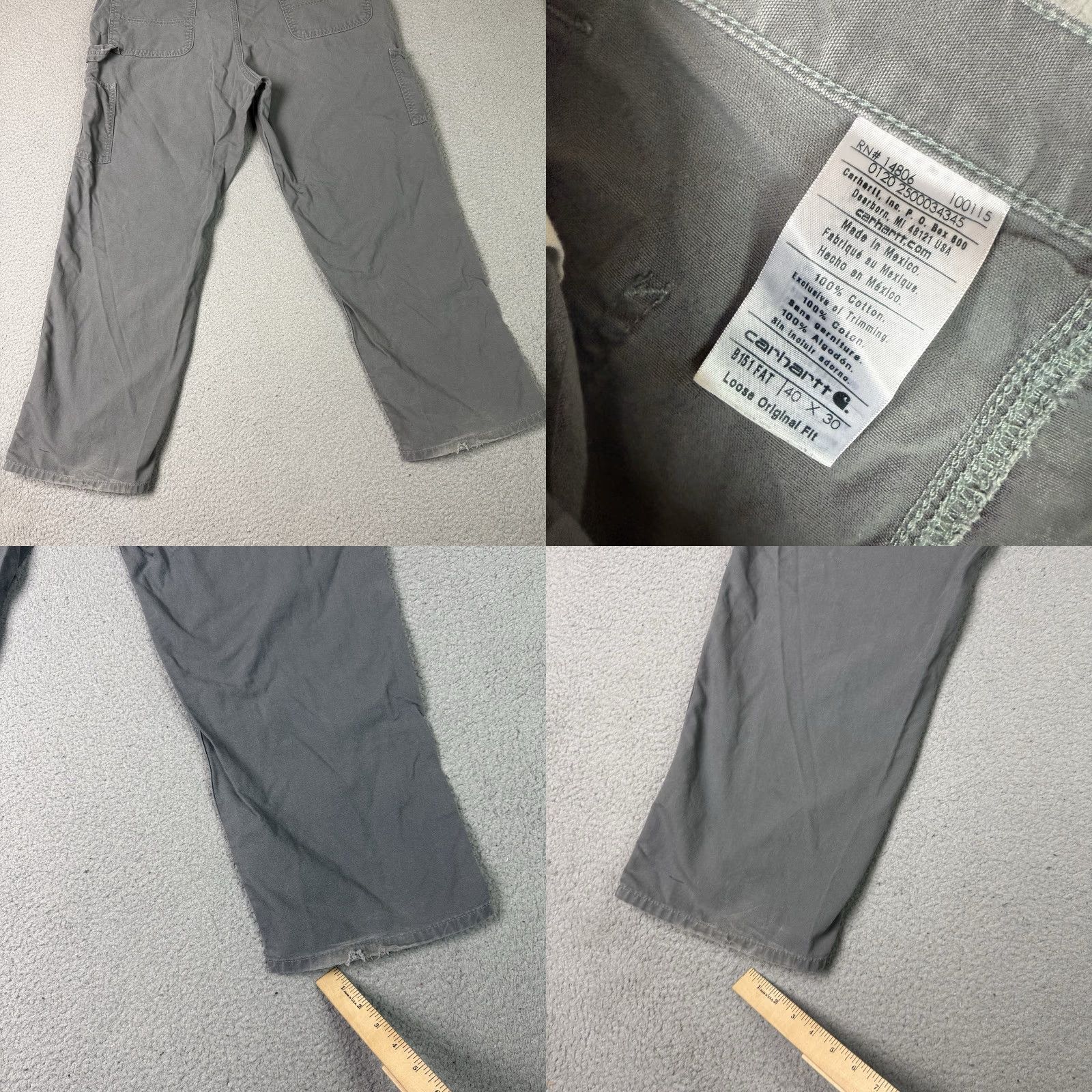 Carhartt Carhartt Carpenter Pants Mens 40x30 Gray B151 Loose Original Fit Work Utility Pants Carhartt Industrial Work Pants Size US 40 / EU 56 - 8 Thumbnail