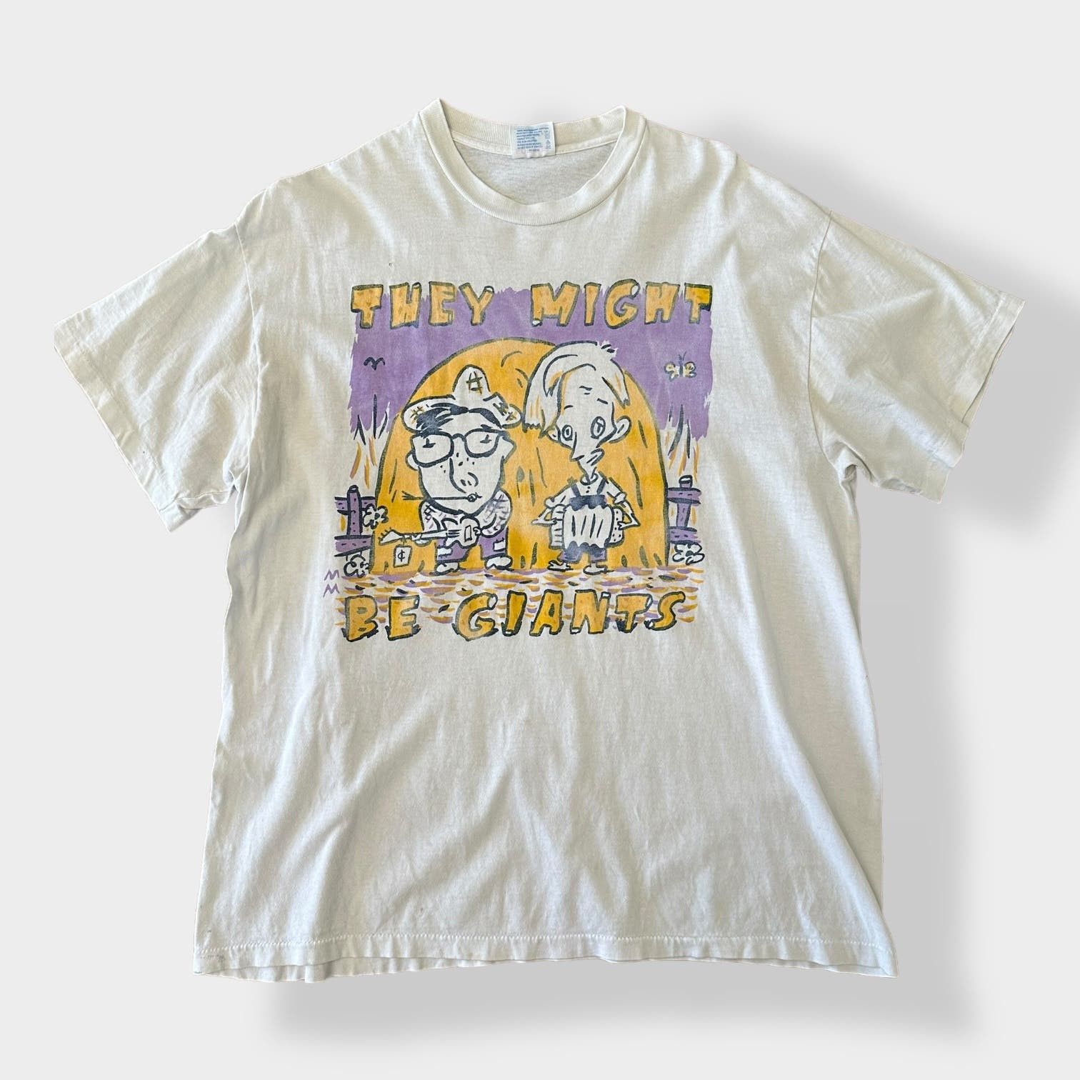 image of They Might Be Giants Vintage Y2K 90's Band Tee Size XL in White, Men's