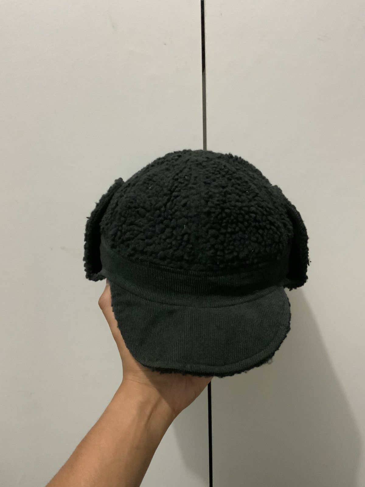 Hat Club DNDJJ Corduroi Mohair Fur Black Winter Ski Hat Size ONE SIZE - 5 Thumbnail