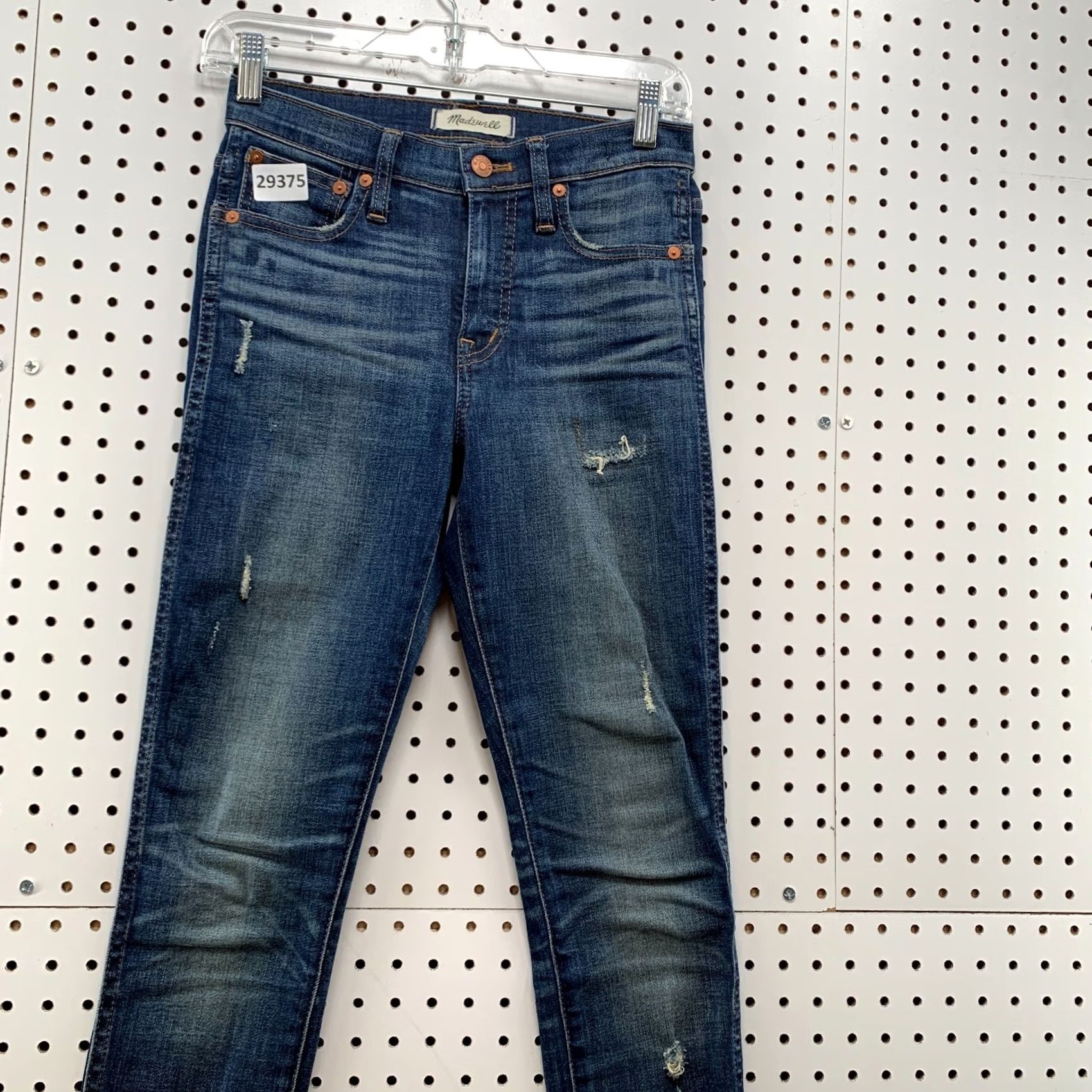 Madewell Madewell Jeans Women Size 25 Skinny Blue Distressed High Rise Size 42" / US 20 - 6 Thumbnail