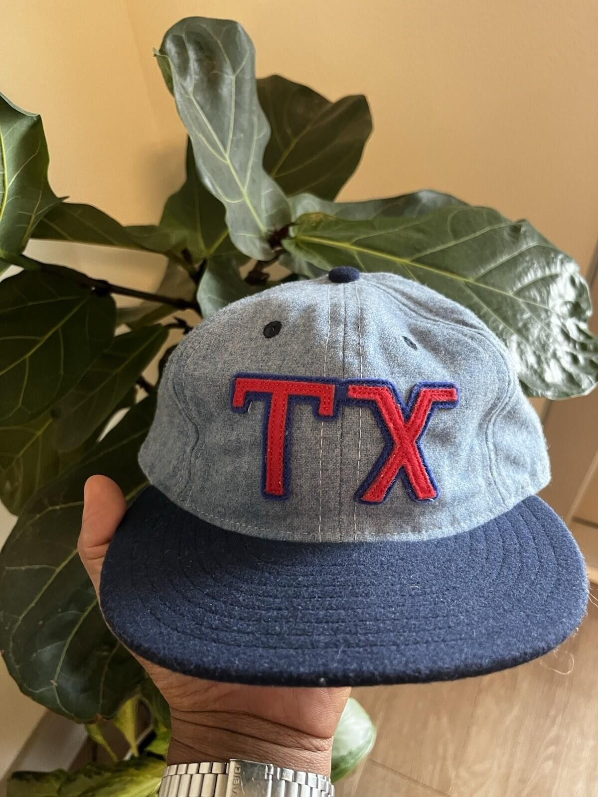 Ebbets Field Flannels Ebbets Field Flannels TX Texas Hat Blue Gray Wool Strapback Size ONE SIZE - 1 Thumbnail