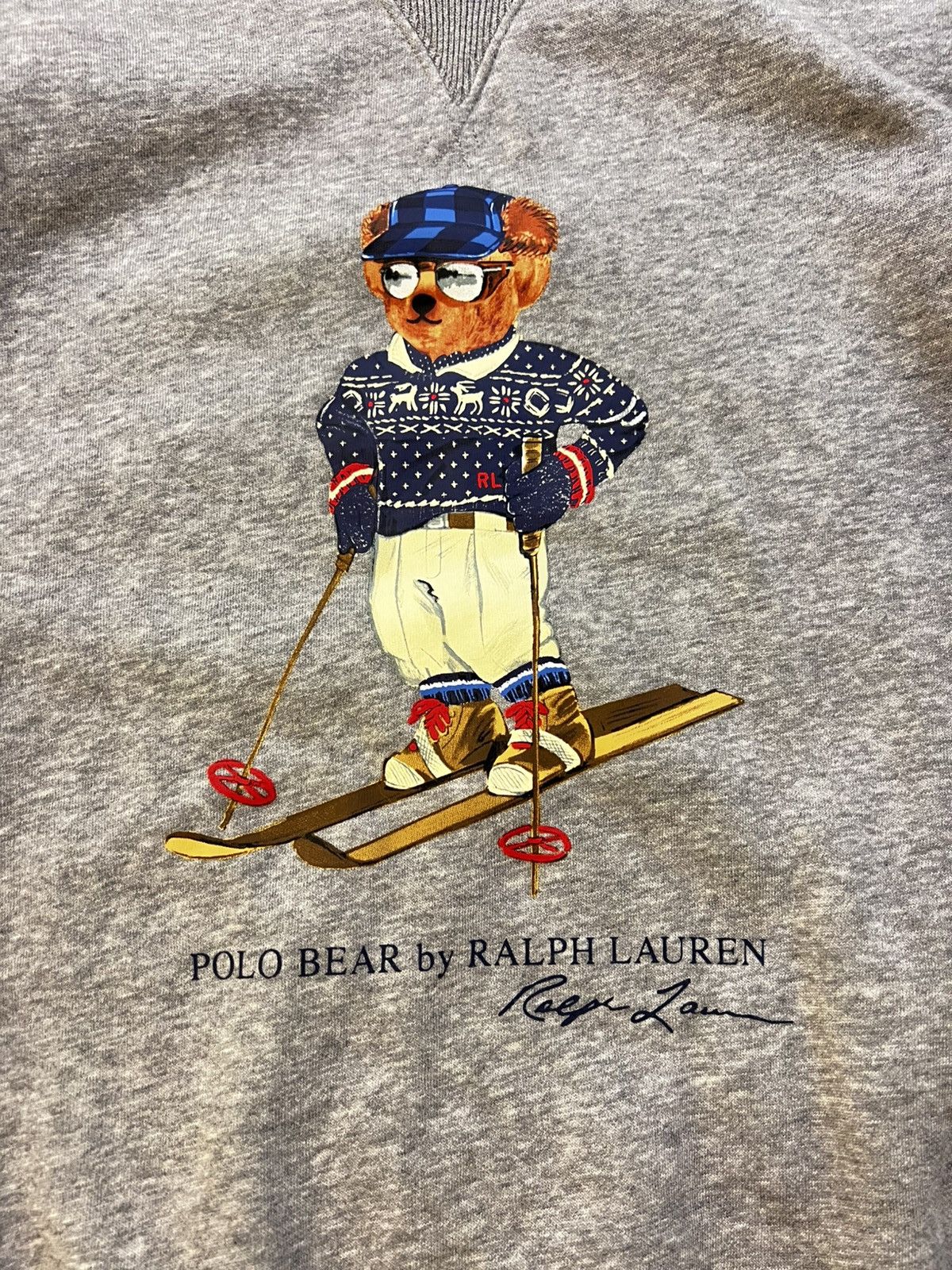 Polo Ralph Lauren × Vintage Polo Ralph Lauren Ski Bear Crewneck/Sweatshirt Size US M / EU 48-50 / 2 - 2 Thumbnail
