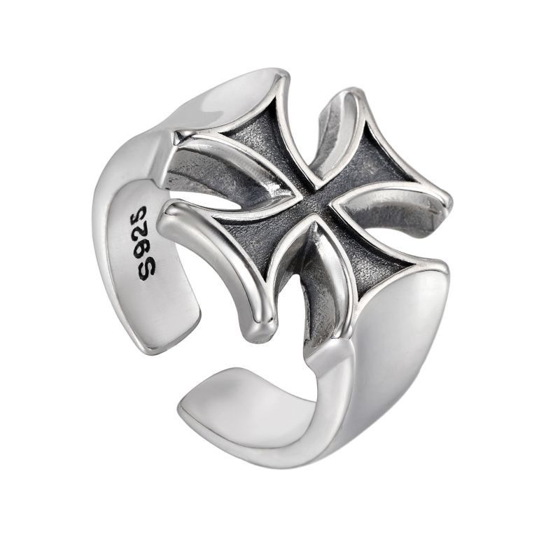 Jewelry Cross New Trend Jewelry Rings Open Chrome Ring Size 7-13 Size ONE SIZE - 5 Thumbnail