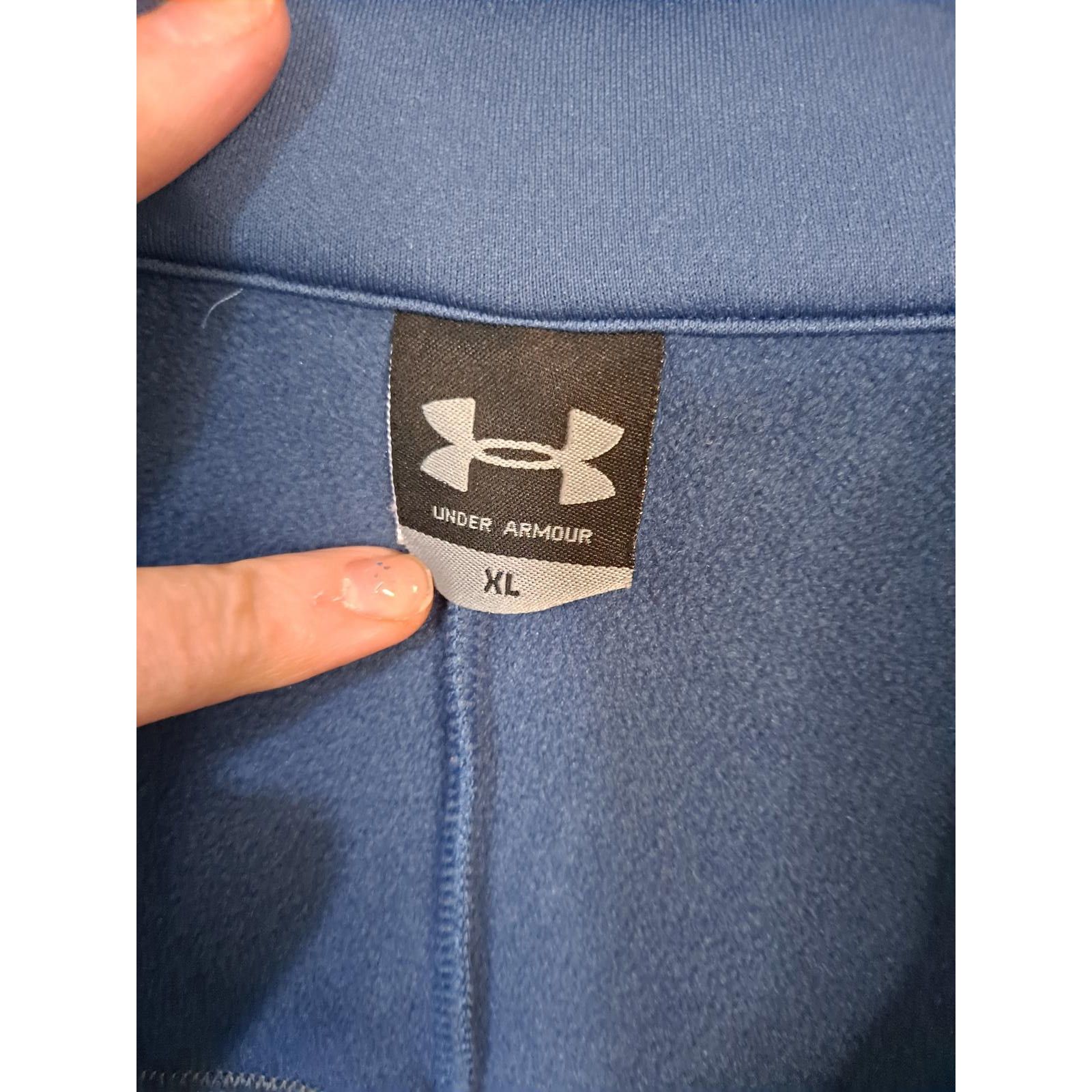 Under Armour Under Armour 1/4 Zip Blue and Gray Jacket With Top Pocket Si Size US XL / EU 56 / 4 - 6 Thumbnail