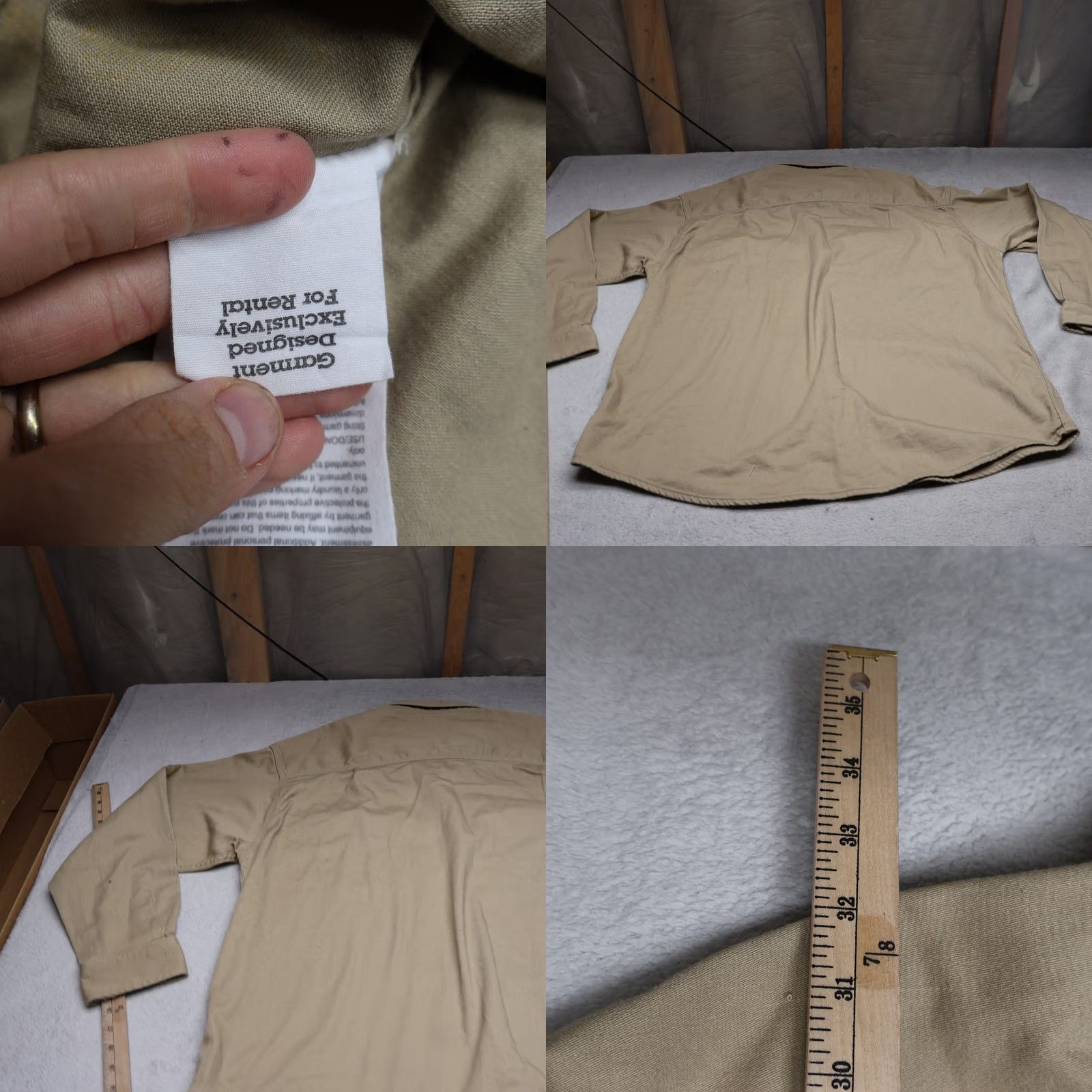 Carhartt VINTAGE Carhartt FR Shirt Mens XL Beige Flame Resistant Long Sleeve Button Up Rugged Size US XL / EU 56 / 4 - 8 Thumbnail