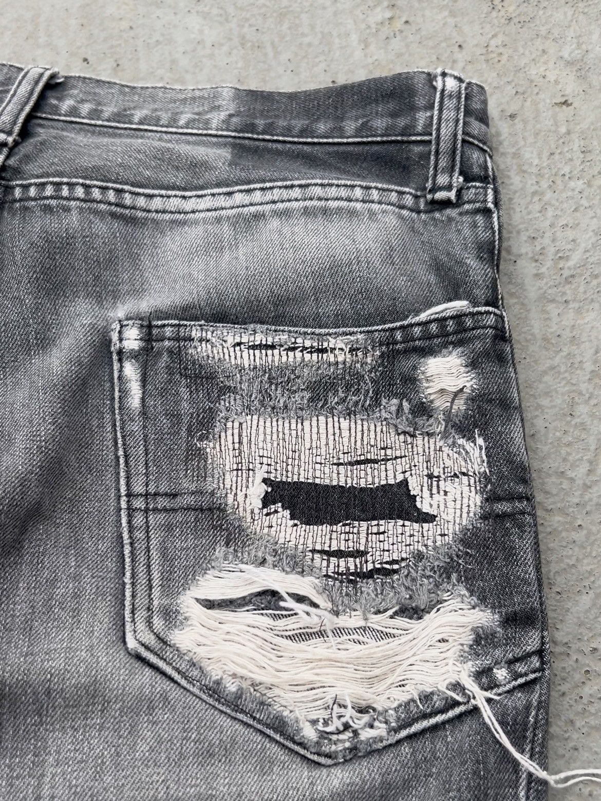 Undercover Undercover AW05 ‘Arts and Crafts’ denim Size US 29 - 4 Thumbnail
