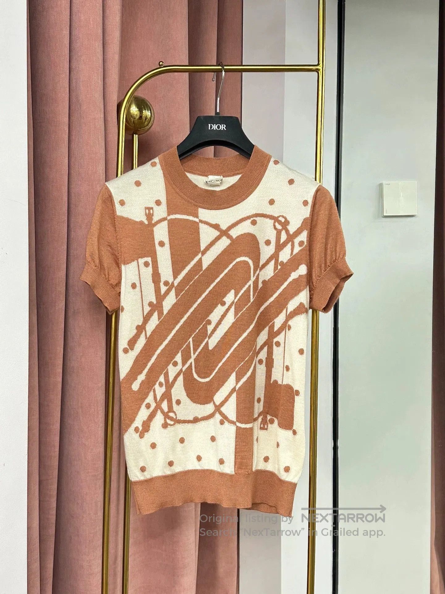 Hermes Hermes Polka Dot Knit Short Sleeve Top. Size US M / EU 48-50 / 2 - 1 Thumbnail