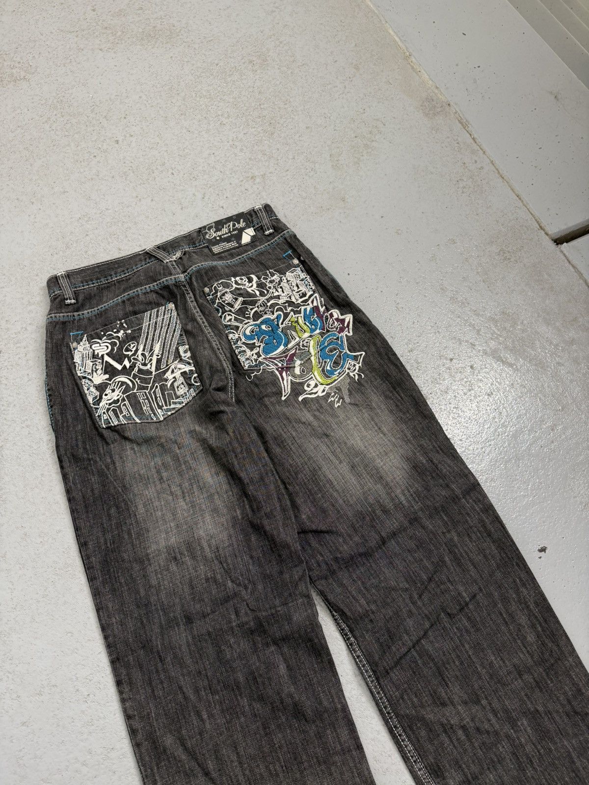 Southpole Vintage Southpole Comic Embroidered Logo Skate Y2K Jeans Size US 32 / EU 48 - 3 Thumbnail