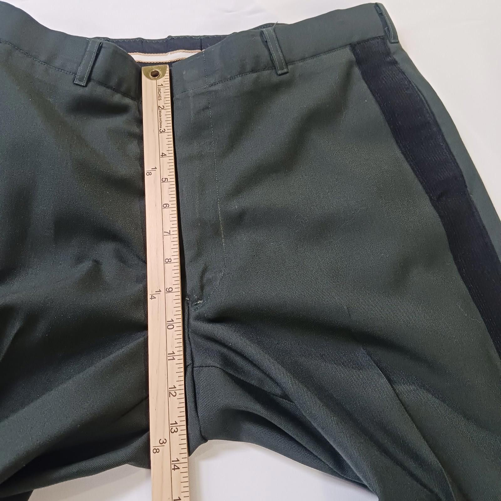 Designer Tennessee Apparel Men 34S Poly/Wool Serge Army Green Trouser Size ONE SIZE - 12 Thumbnail