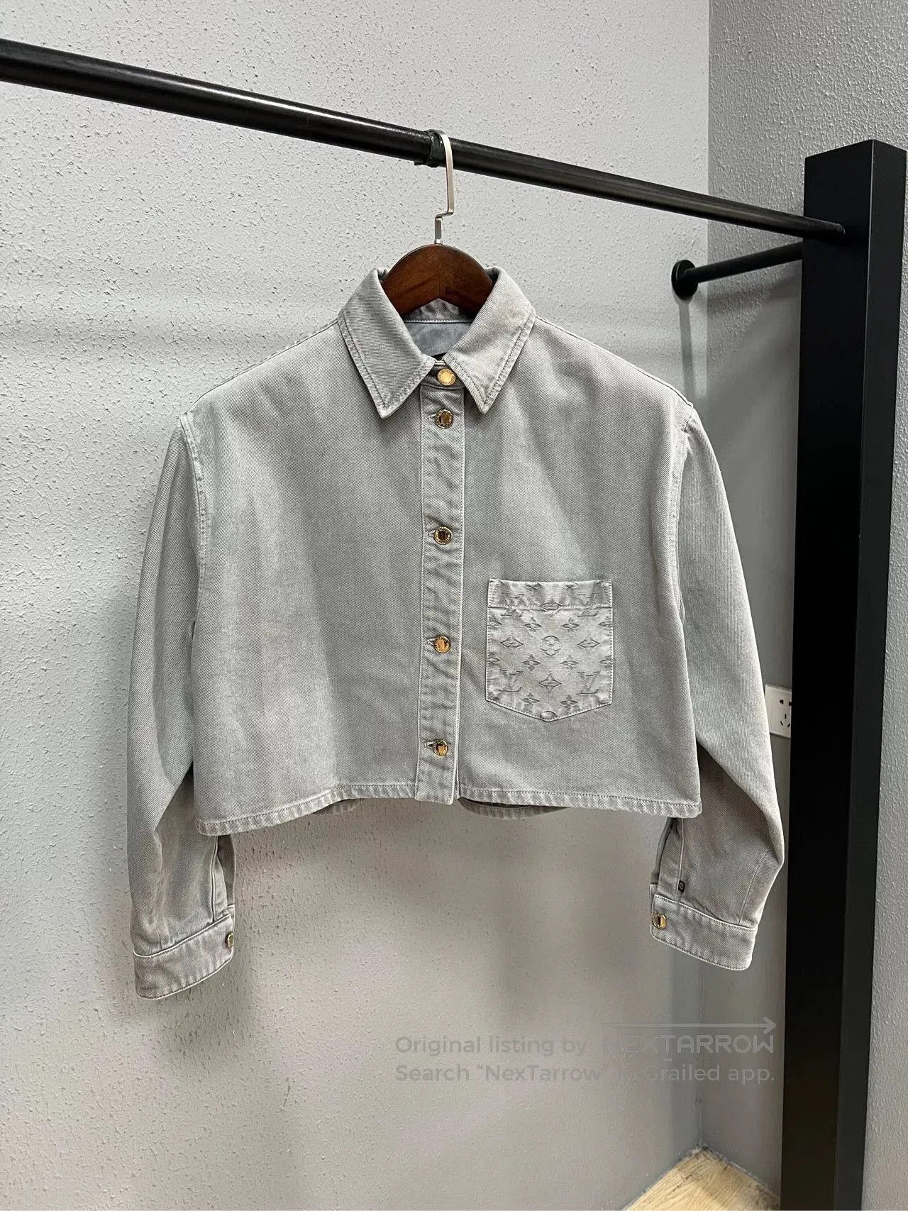 Louis Vuitton LV New Women's Gray Denim Shirt. Size XS / US 0-2 / IT 36-38 - 1 Thumbnail