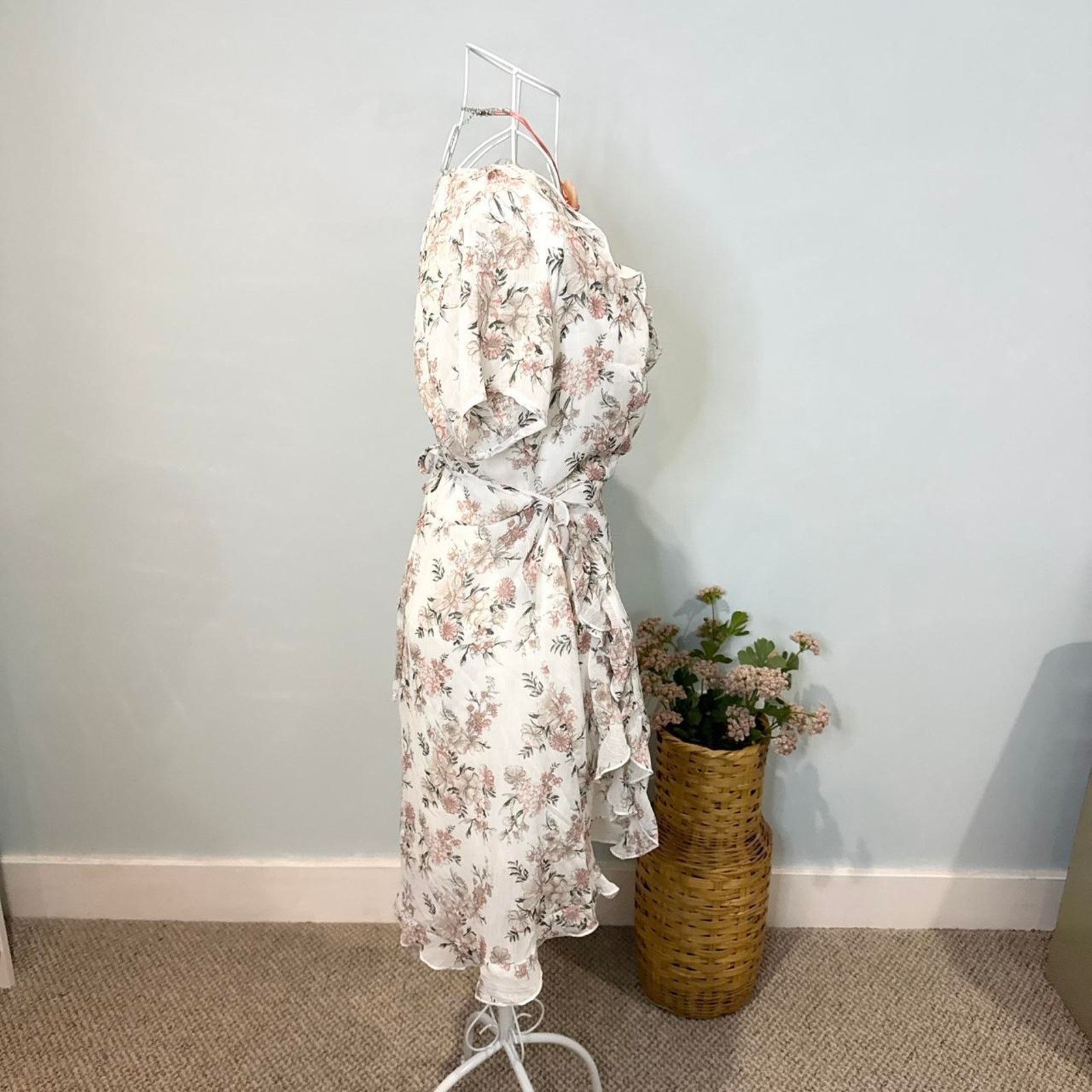 Other fairy vintage y2k white & pink floral midi ruffle sundress Size XS / US 0-2 / IT 36-38 - 3 Thumbnail