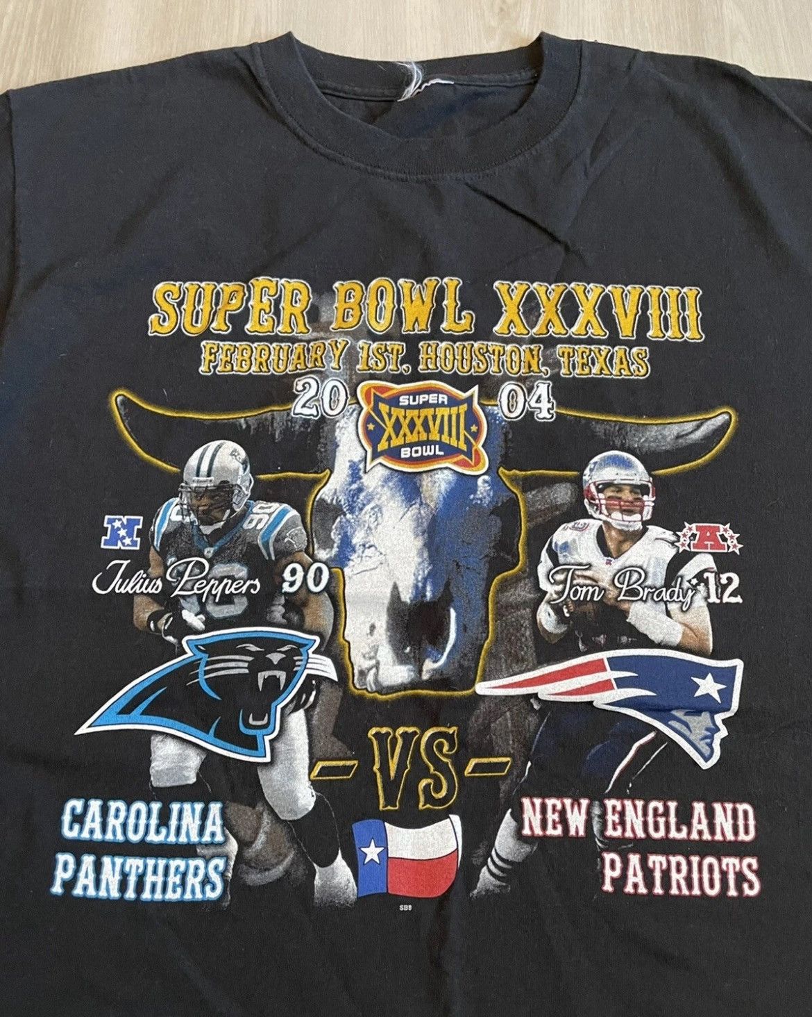 Vintage VTG 04 Super Bowl Patriots Panthers Julius Peppers Tom Brady Size US L / EU 52-54 / 3 - 1 Thumbnail