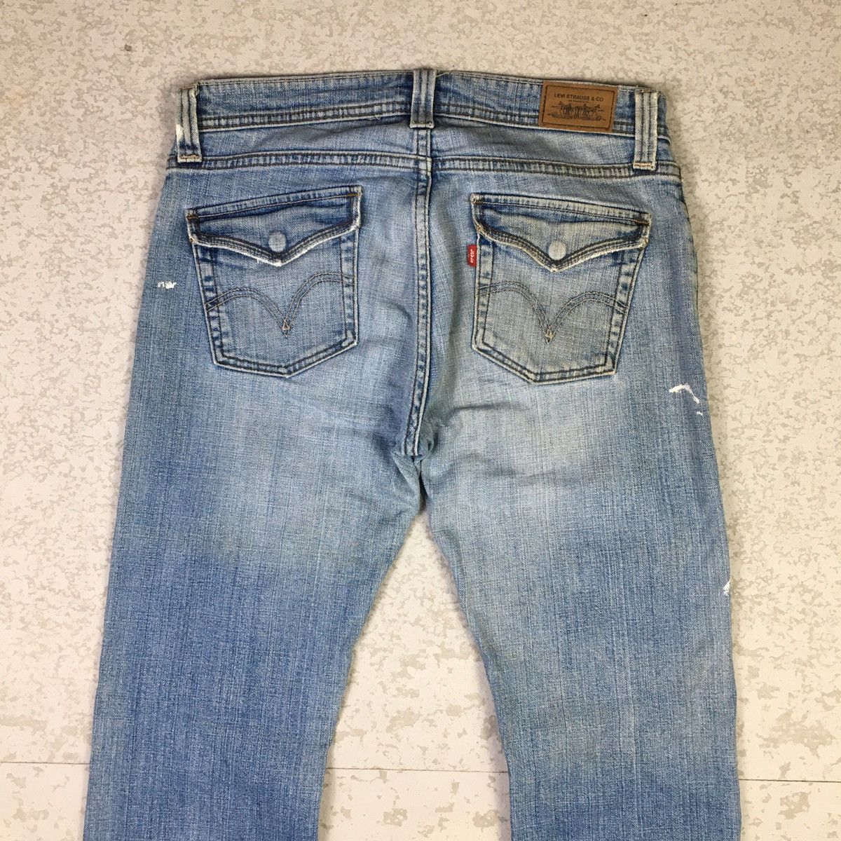 If Six Was Nine Levis 542 Low Flare Washed Blue Vintage Y2K Denim Size US 33 - 6 Thumbnail