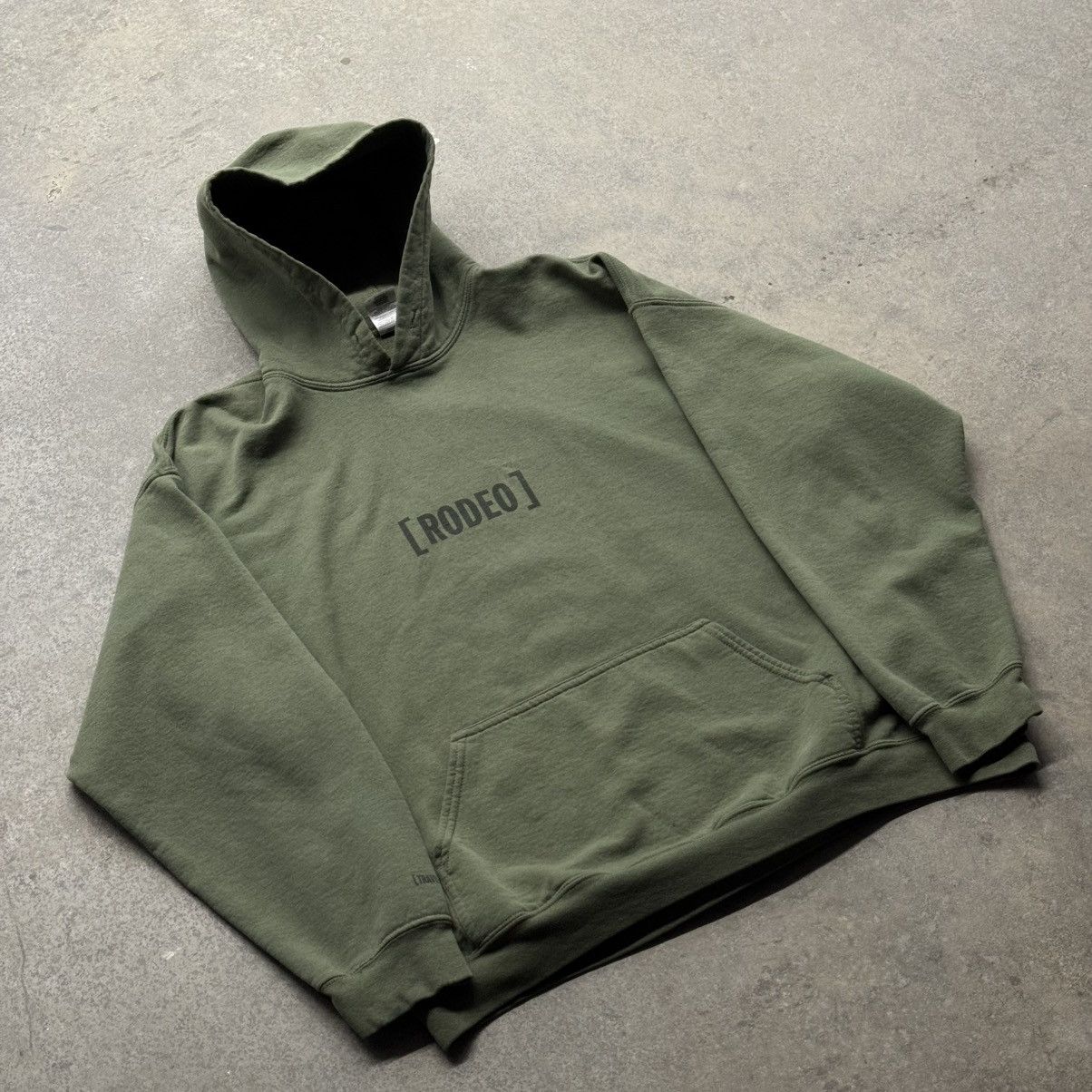 Travis Scott Rodeo Olive Green Graphic Hoodie XL