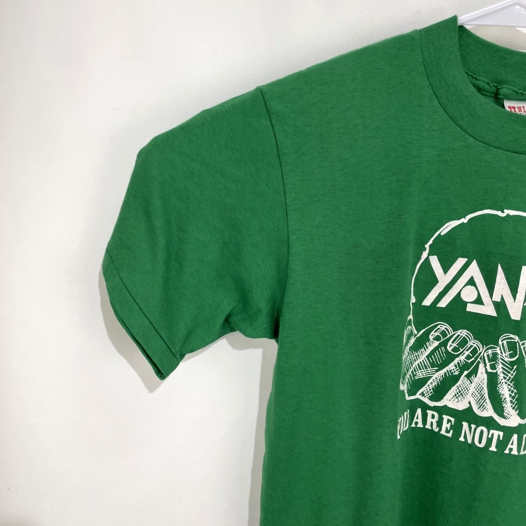 Vintage VINTAGE YANA You Are Not Alone T Shirt XL Green UNIONMADE Unisex 1980s Graphic Tee Size US XL / EU 56 / 4 - 5 Thumbnail