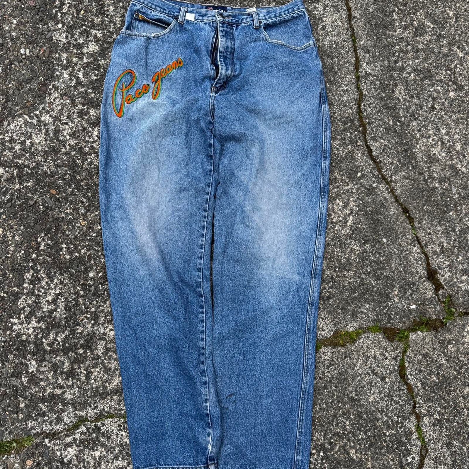 Other Vintage Men’s Embroidered Paco Jeans – Size 36 Size US 36 / EU 52 - 3 Thumbnail