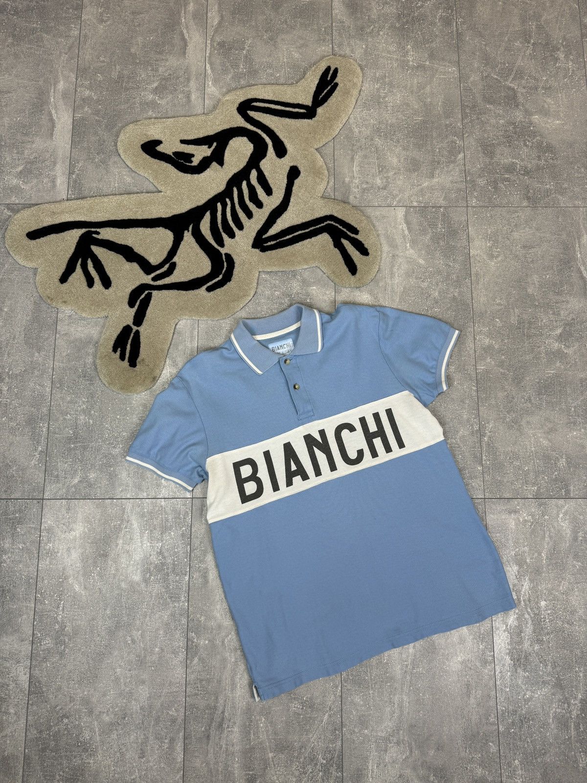 Luigi Bianchi Mens Vintage Bianchi T-shirt polos tee cycle cycling Size US L / EU 52-54 / 3 - 1 Thumbnail
