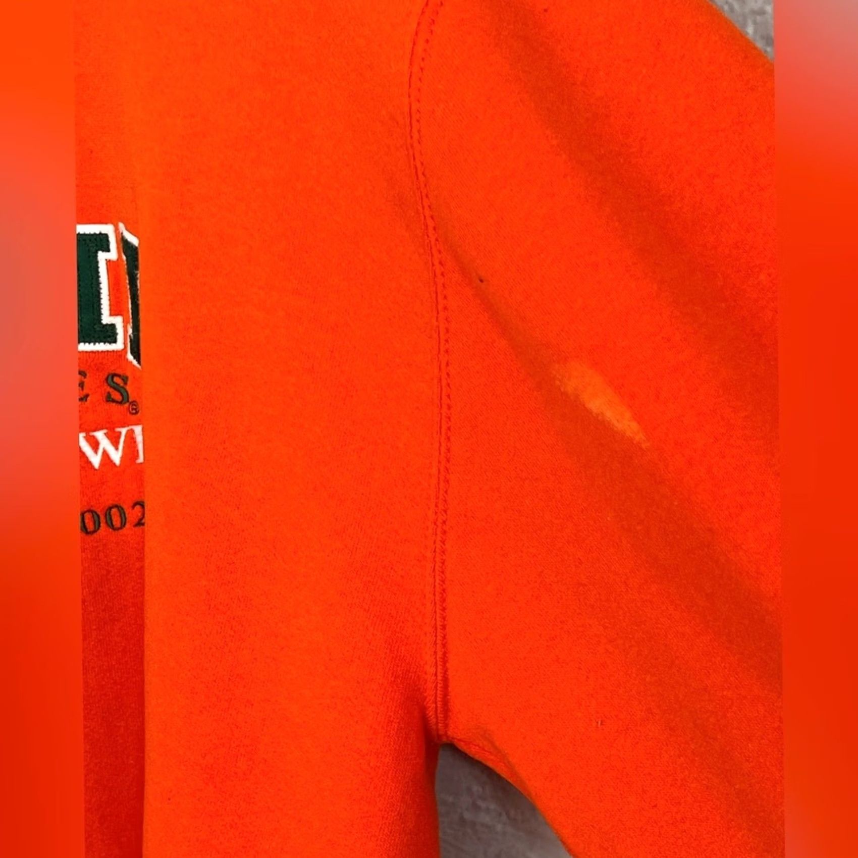 Russell Athletic VINTAGE Russell Miami Hurricanes Sweatshirt XL Orange 2002 Embroidered Rose Bowl Pullover Mens Size US XL / EU 56 / 4 - 6 Thumbnail