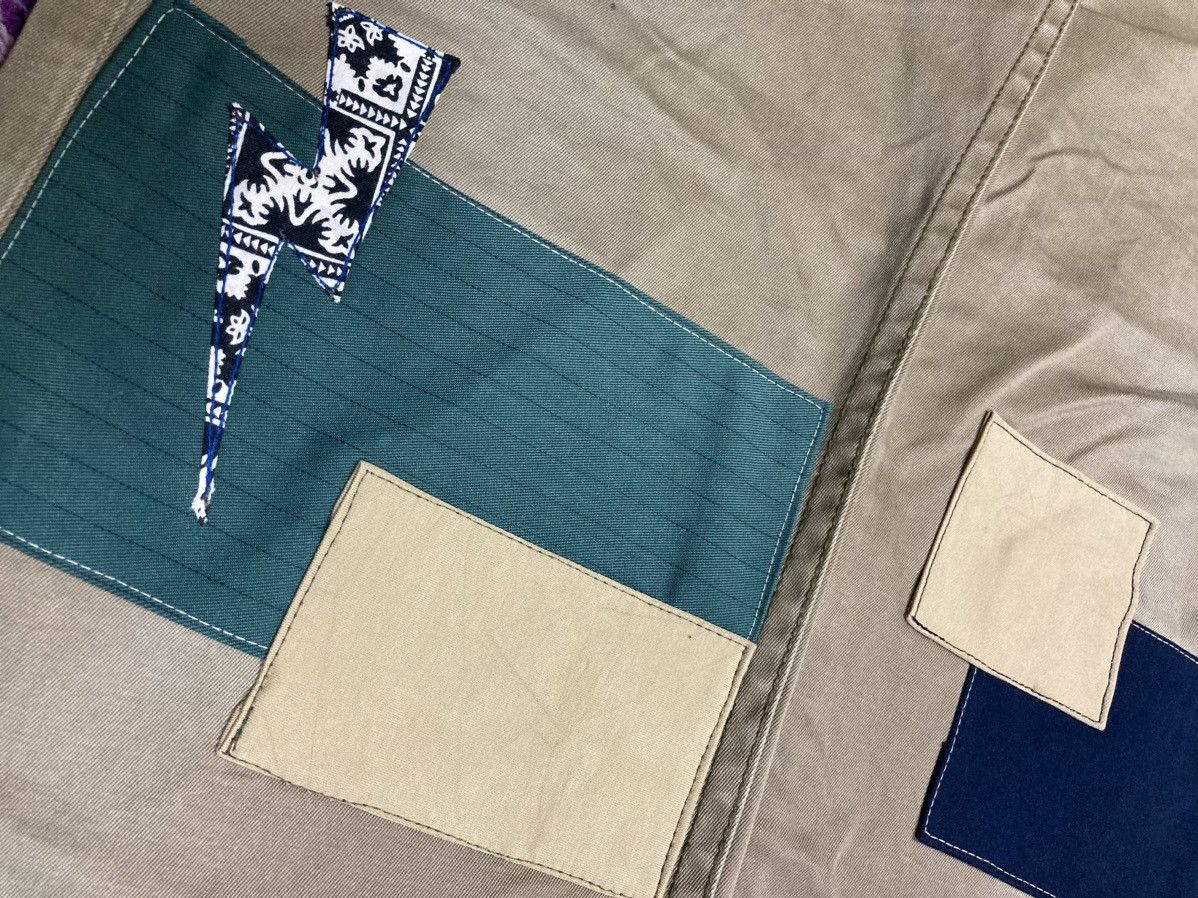 Kapital Reworked Blue Way Khaki Patchwork Pants Size US 32 / EU 48 - 9 Thumbnail