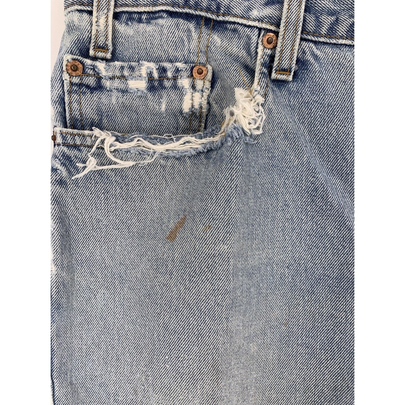 Levi's VTG Levi's 505 40x30 Blue Jeans Y2K 90s Distressed Thrashed Size US 40 / EU 56 - 9 Thumbnail