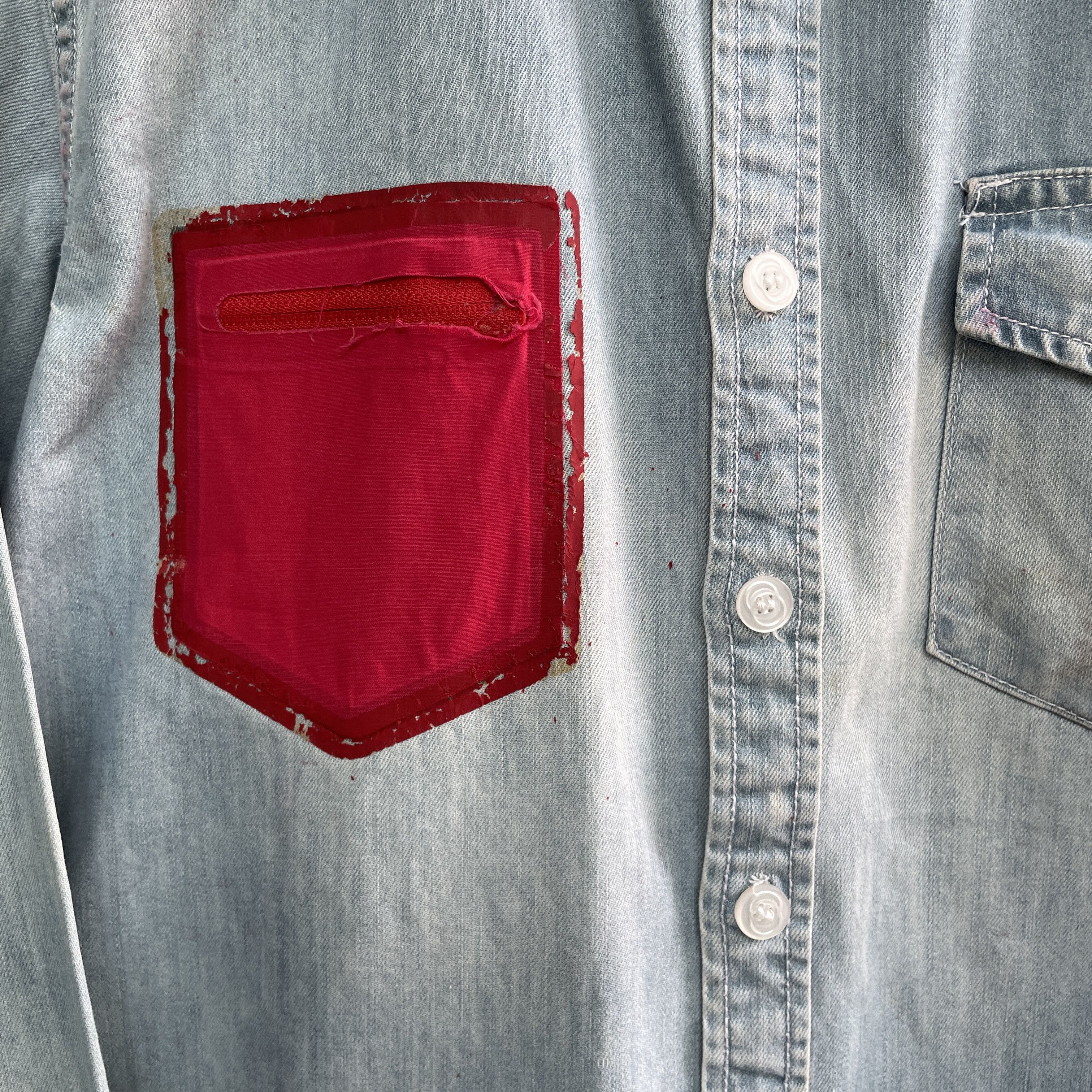 Visvim Visvim Western Shirt with Red Fabric Patch Size US S / EU 44-46 / 1 - 3 Thumbnail