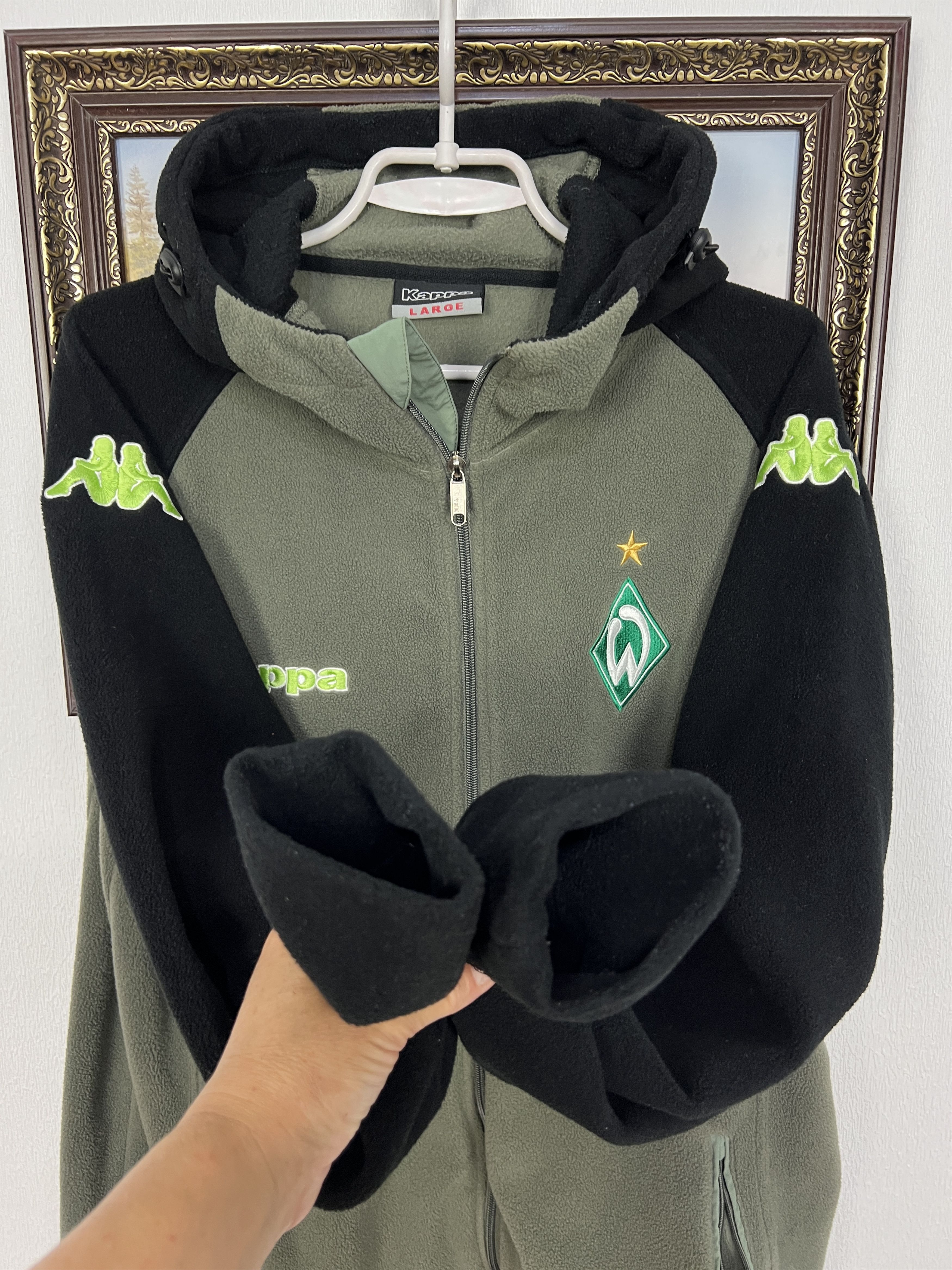 Kappa Vintage Kappa Werder Bremen Football Fleece Jacket Hooded Size US L / EU 52-54 / 3 - 6 Thumbnail
