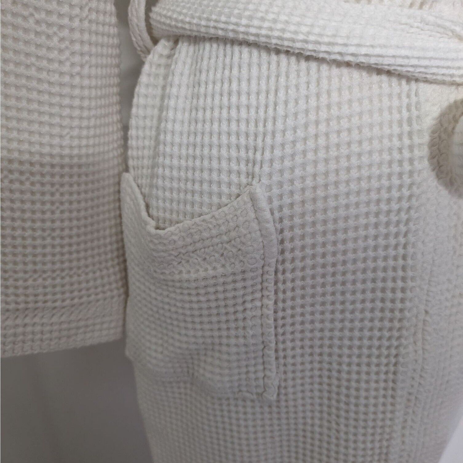 Designer Sweetwater Waffle Knit Kimono Robe Womens Size Medium White Size M / US 6-8 / IT 42-44 - 4 Thumbnail