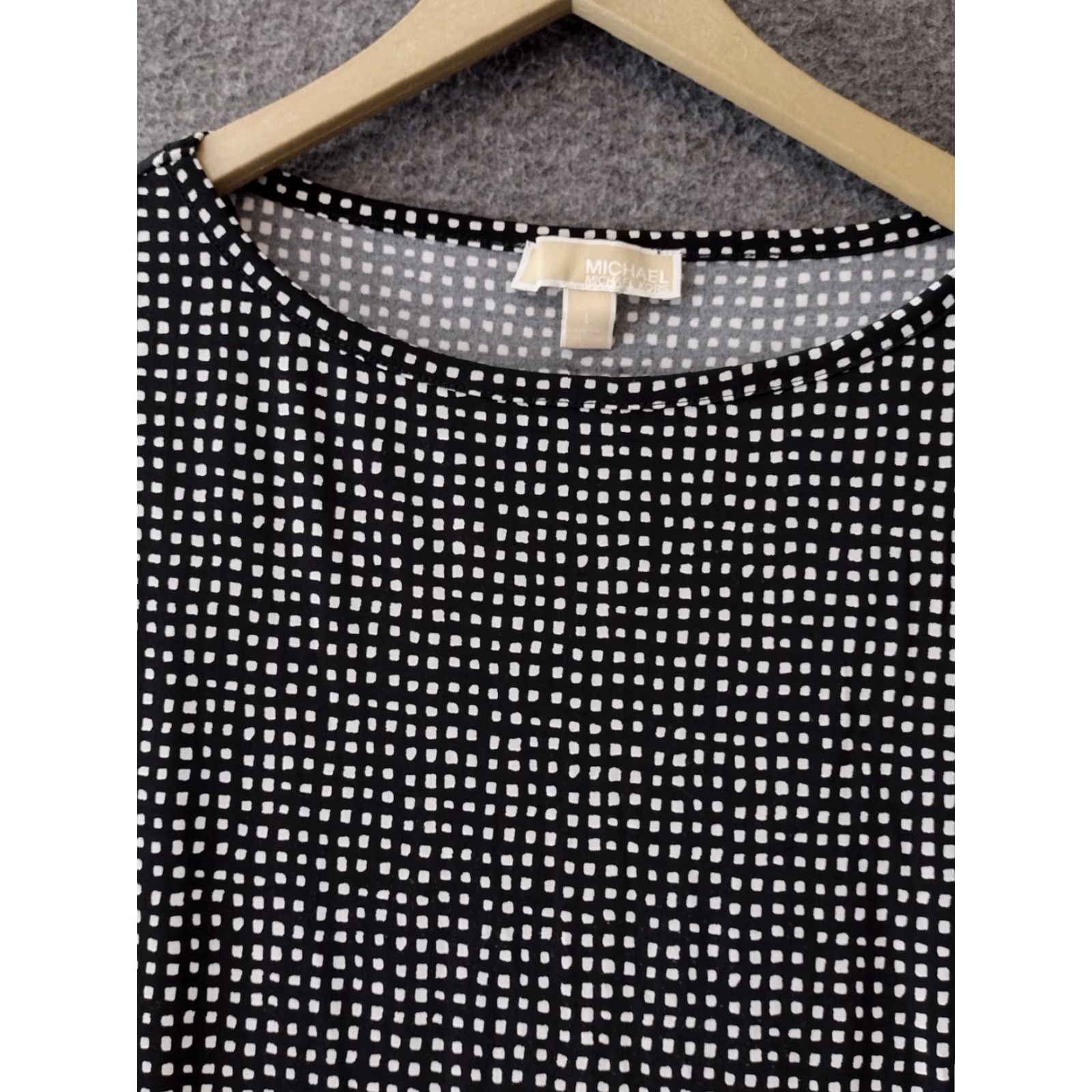 Michael Kors Michael Kors Womens Dress Black Mini Long Sleeve Polka Dot Size L Size L / US 10 / IT 46 - 3 Thumbnail