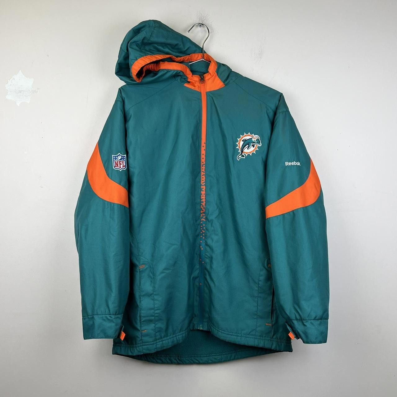 Reebok Reebok Miami Dolphins NFL Jacket Womens Size L Size XL / US 12-14 / IT 48-50 - 1 Thumbnail