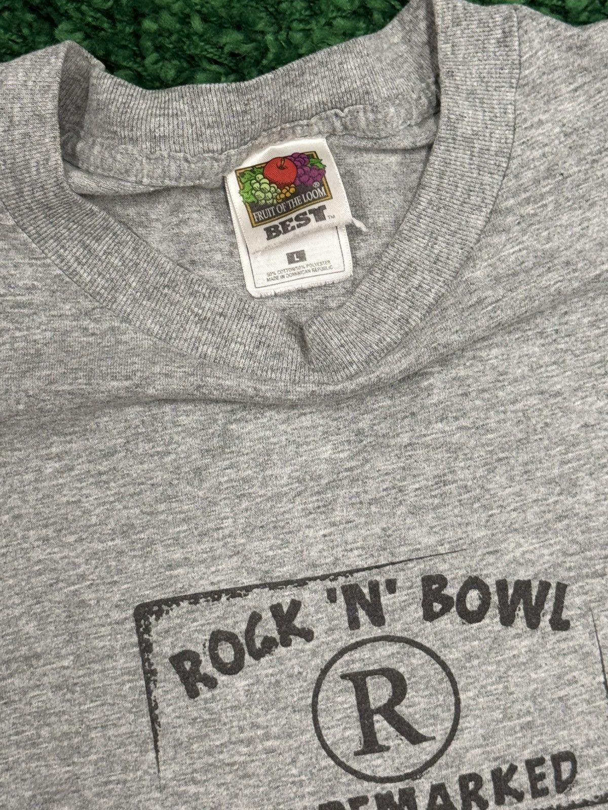 Fruit Of The Loom × Vintage Vintage Grey New Orleans Rock Roll Bowl Tee Large Center Y2k Size US L / EU 52-54 / 3 - 3 Thumbnail