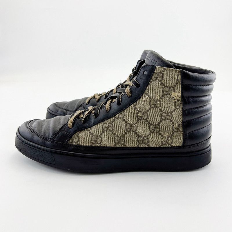 Gucci Gucci High-Top Leather Sneakers for Men -2508 Size US 7.5 / EU 40-41 - 1 Thumbnail