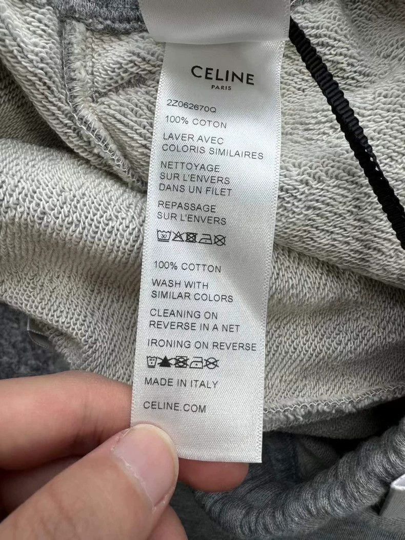 Celine Celine Gray Embroidered Logo Sweatpants Size US 28 / EU 44 - 6 Thumbnail