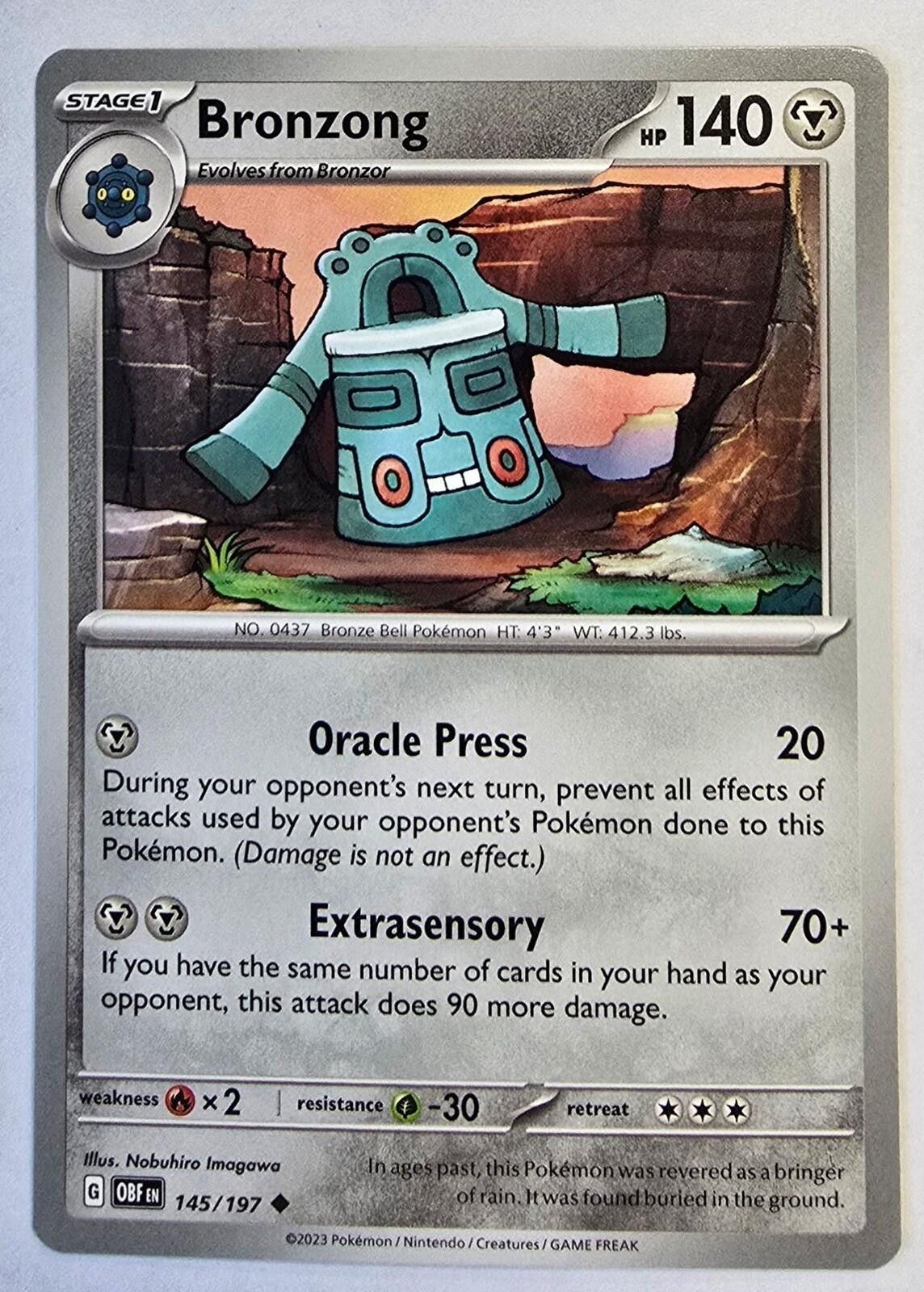 Pokemon Bronzong #145/197 Size ONE SIZE - 1 Thumbnail