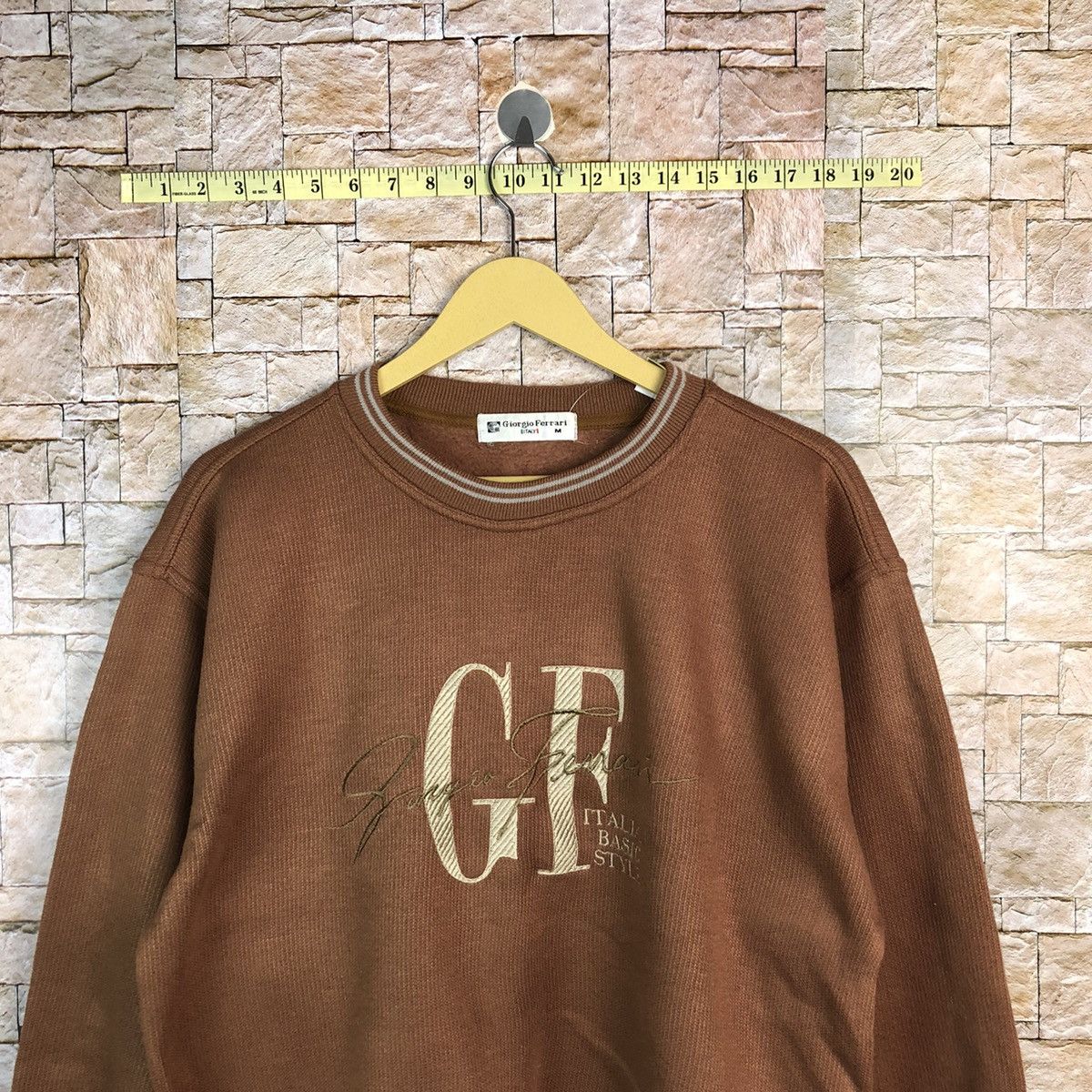 Japanese Brand × Vintage Giorgio Ferrari Brown Sweatshirt #A419 Size US M / EU 48-50 / 2 - 2 Thumbnail