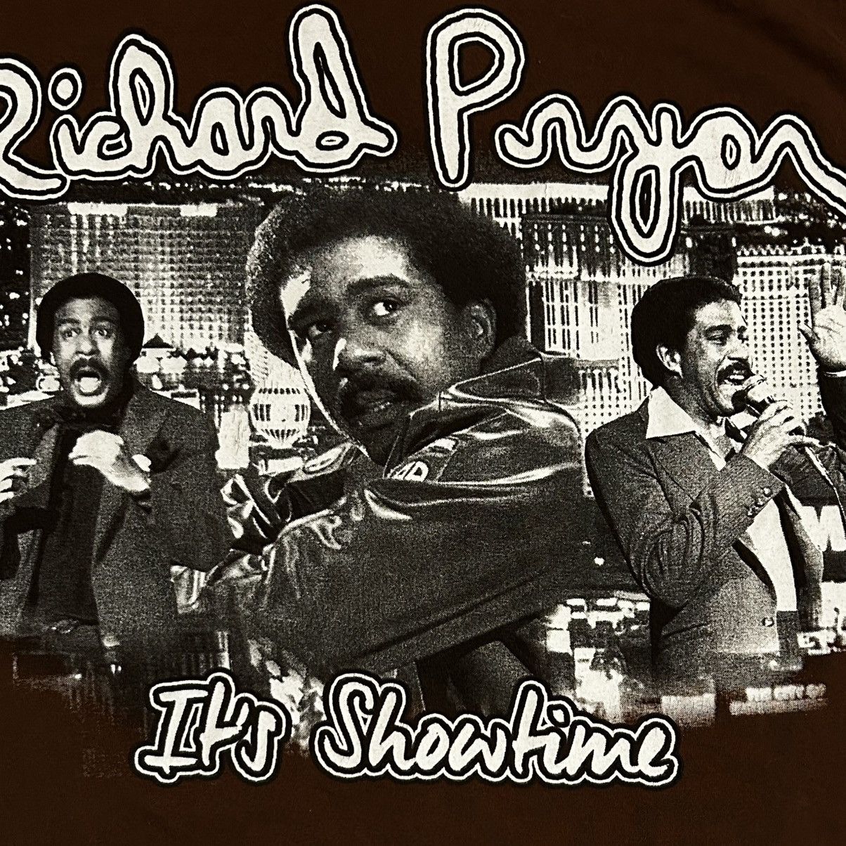 Vintage Vintage Richard Pryor Brown T-Shirt Size US XL / EU 56 / 4 - 5 Thumbnail