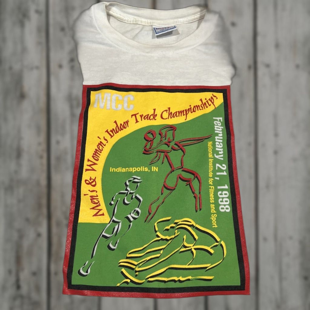 Vintage VINTAGE 1988 MCC Indoor Track Championship T Shirt Men XL Butler UMW Loyola USA Size US XL / EU 56 / 4 - 1 Thumbnail
