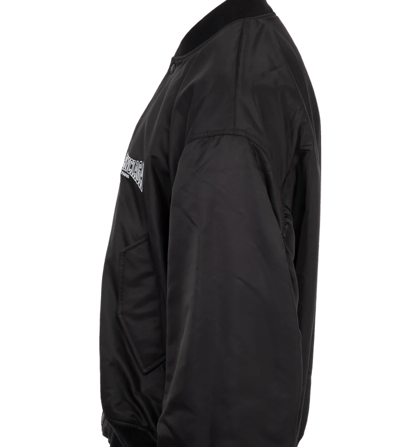 Balenciaga o1h1sh11224 Varsity Jacket in Black Size US L / EU 52-54 / 3 - 3 Thumbnail