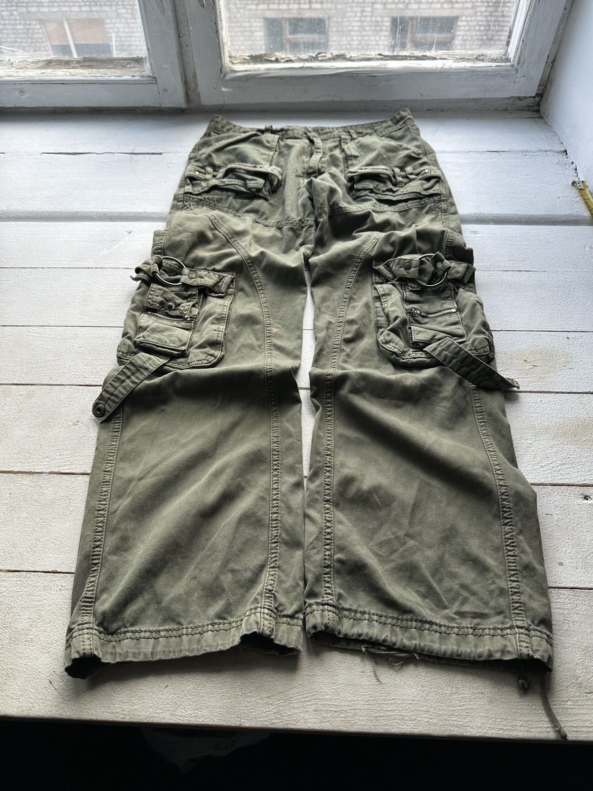 Other 🚨RARE 90s MULTIPOCKET Stone Wash OLIVE GREEN Jeans Mens 30 Size US 30 / EU 46 - 1 Thumbnail