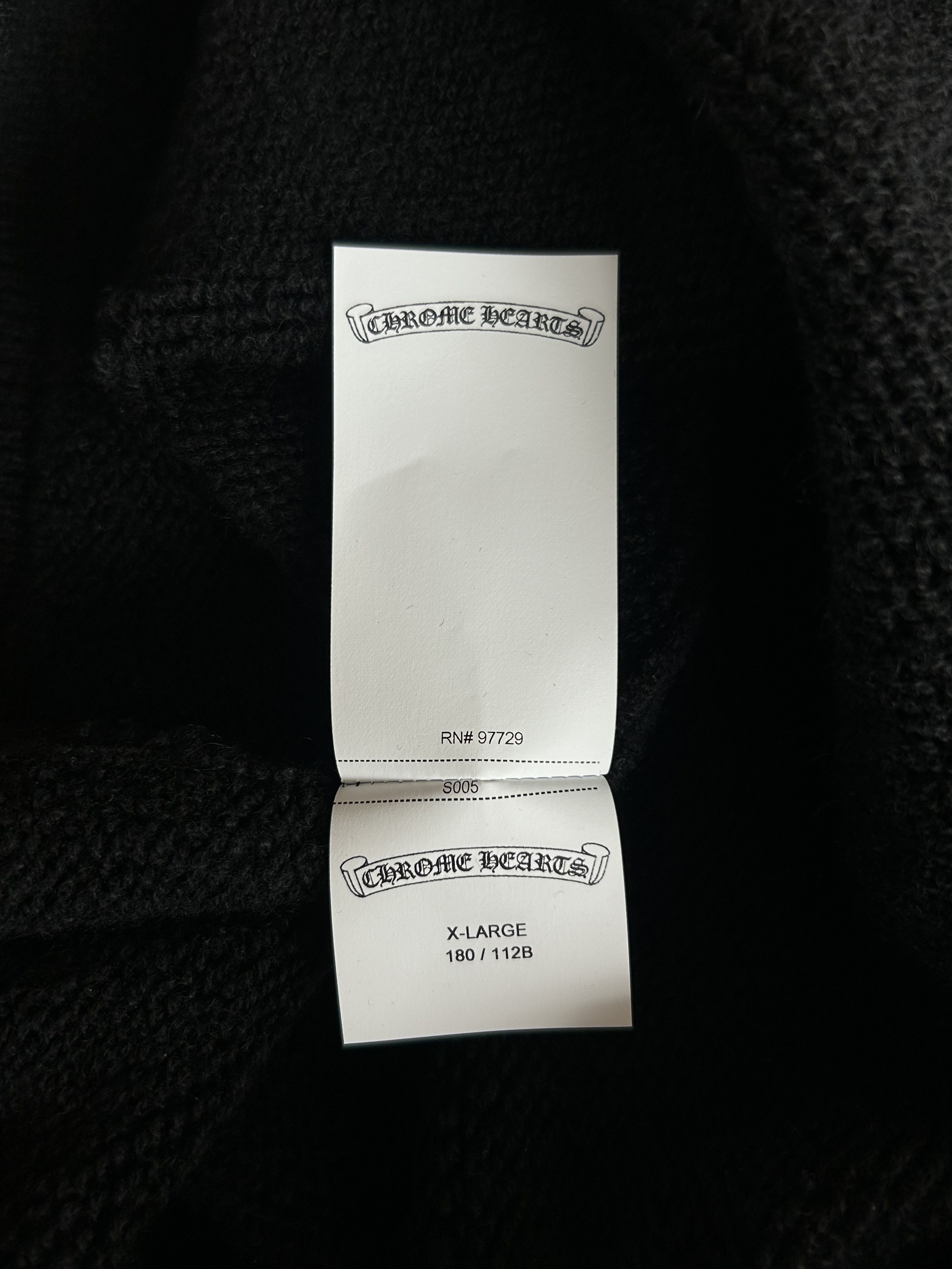 Chrome Hearts Black & White Floral Cashmere Sweater $4,500.00 Size US XL / EU 56 / 4 - 6 Thumbnail
